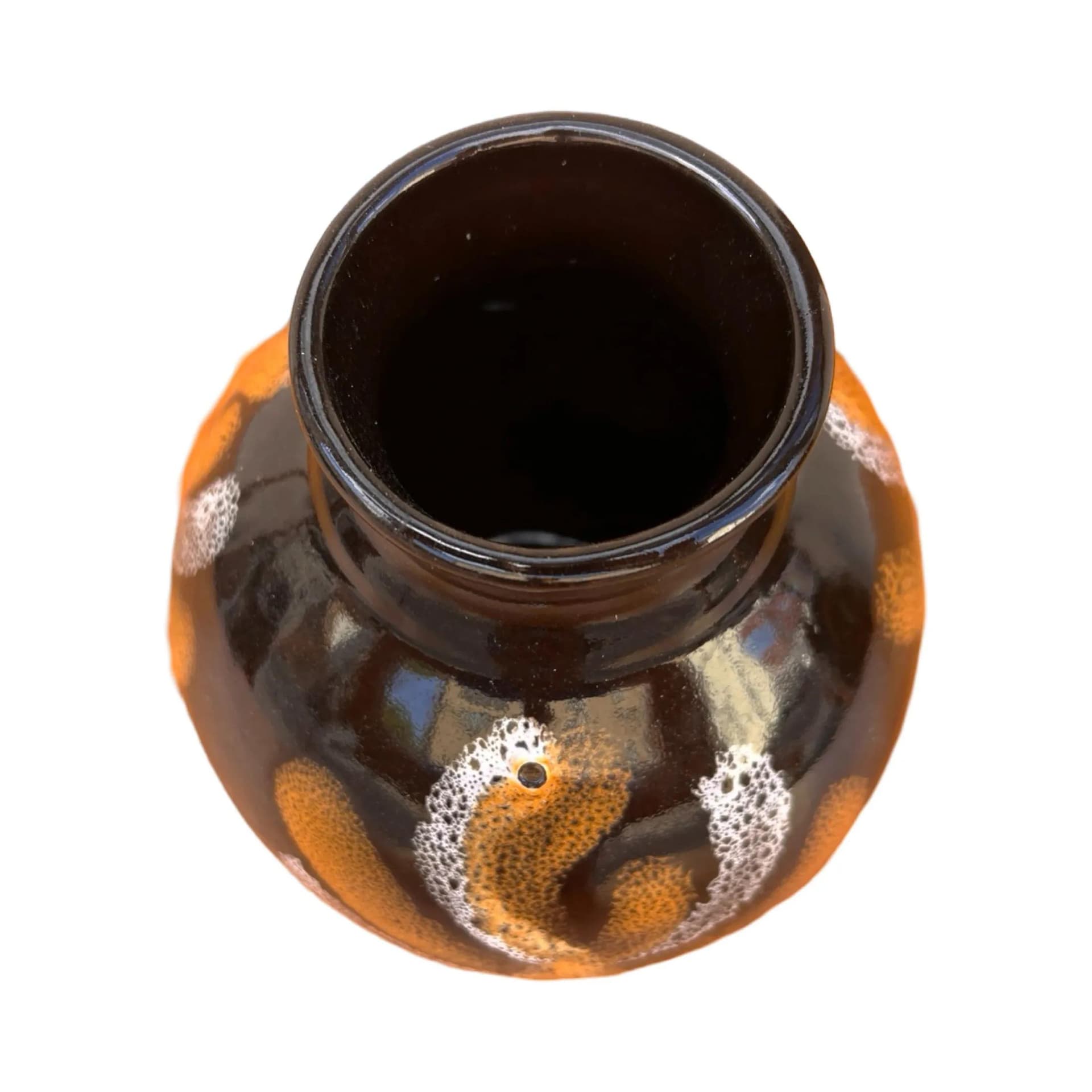 Wazon, brązowy, porcelit, proj. I. Zdrzałka, Polska, lata 70. - 129206