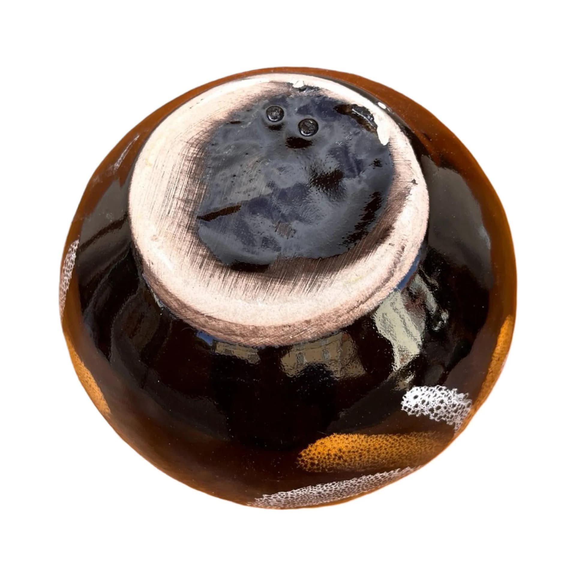 Wazon, brązowy, porcelit, proj. I. Zdrzałka, Polska, lata 70. - 129203