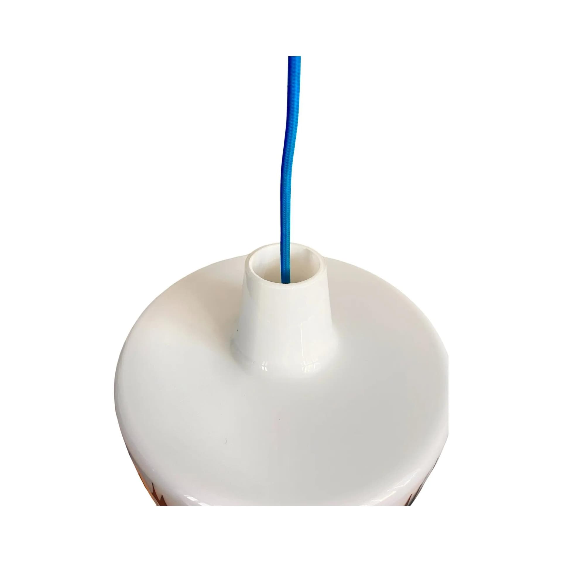 Lampa sufitowa New Look, szkło mleczne multikolor, proj. J. Hurka, Napako, Czechosłowacja, lata 70. - 129193