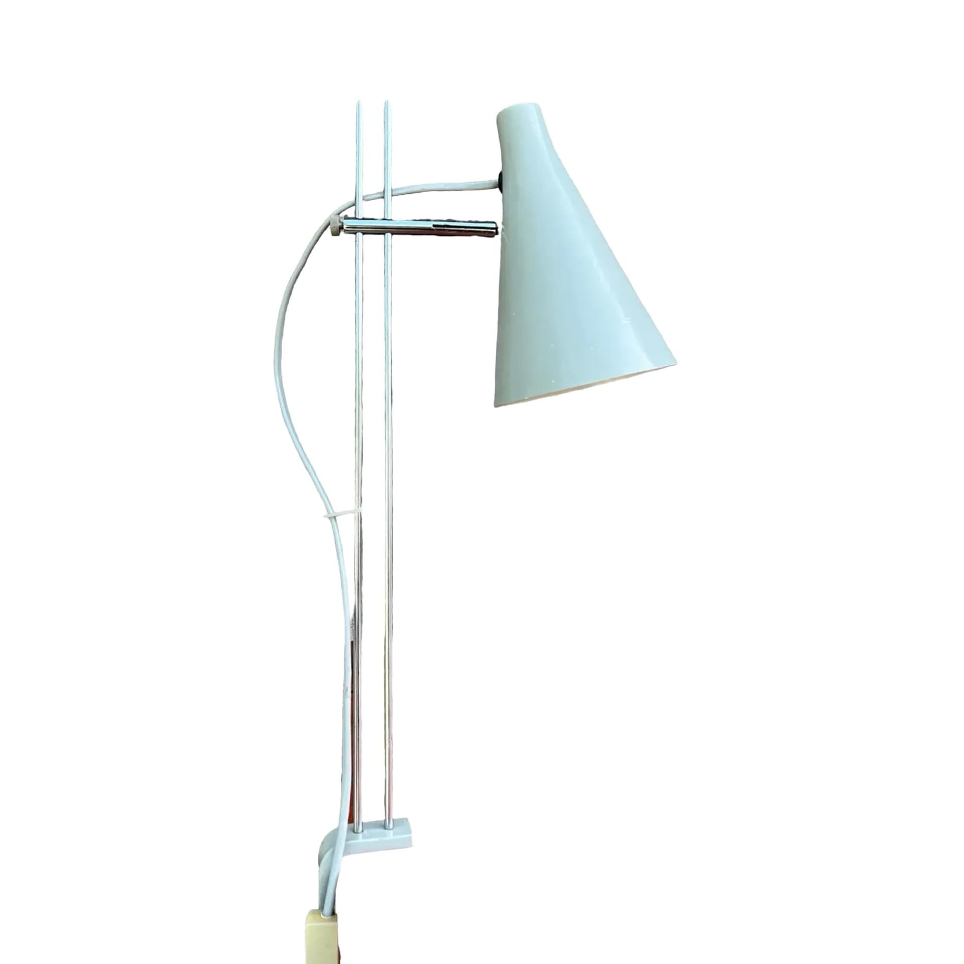 Desk lamp, grey metal, by J. Hůrka, Czechoslovakia, 1960s.