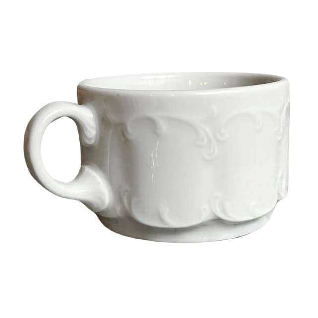 Filiżanka Monbijou, biały, porcelana, Rosenthal, Niemcy, lata 70. - WYMIARY