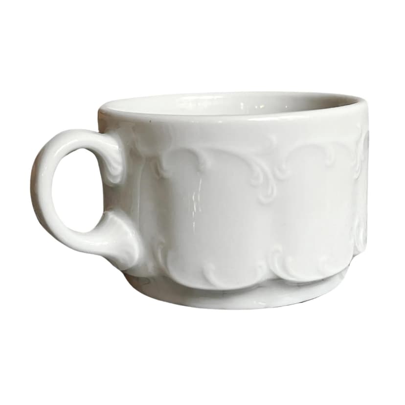 Filiżanka Monbijou, biały, porcelana, Rosenthal, Niemcy, lata 70.