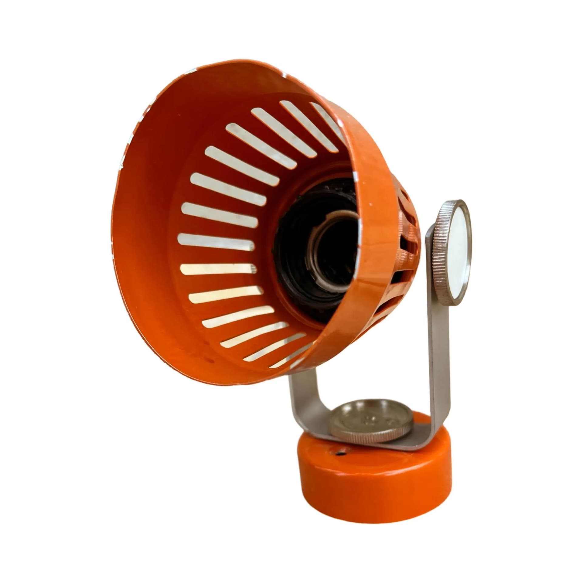 Kinkiet, pomarańczowy, metal chromowany, proj. P. Grus, Kamenicky Šenov, Czechosłowacja, lata 70. - 129064