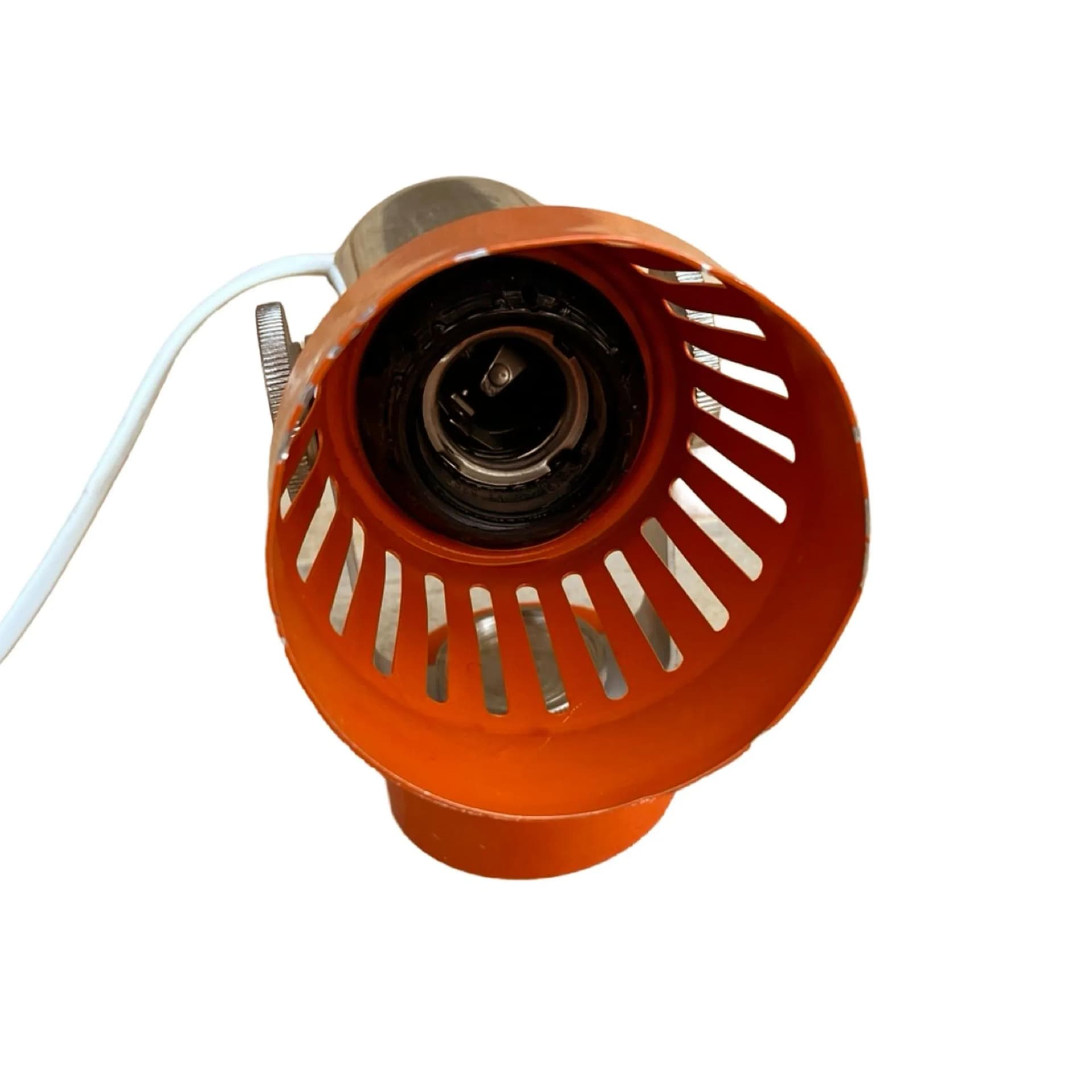 Kinkiet, pomarańczowy, metal chromowany, proj. P. Grus, Kamenicky Šenov, Czechosłowacja, lata 70. - 129067