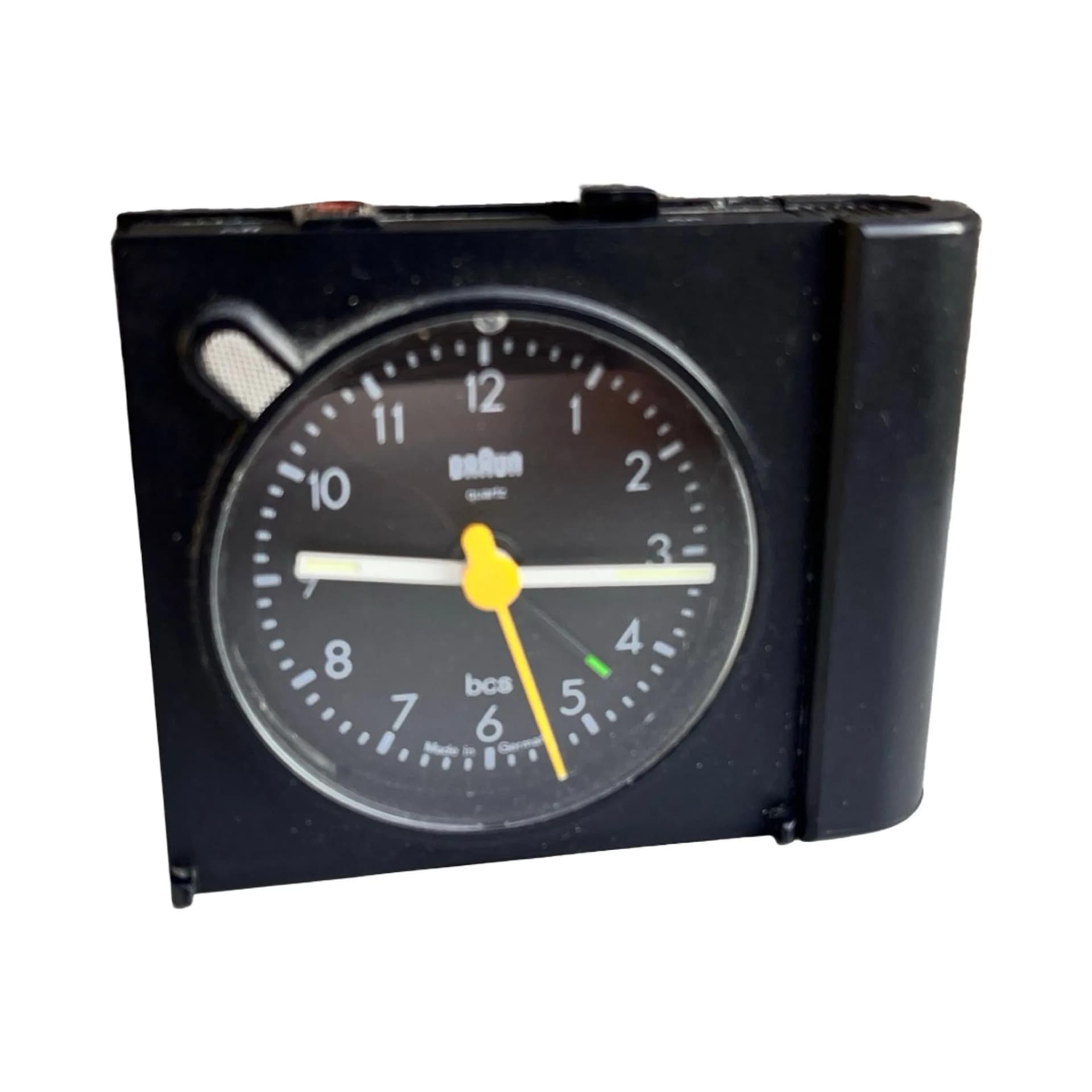 Travel alarm clock, black plastic, by D. Rams, Braun, Germany, 1990s. - 129051