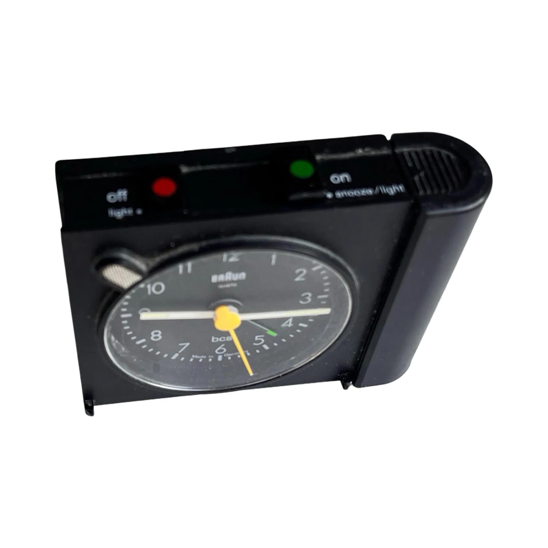 Travel alarm clock, black plastic, by D. Rams, Braun, Germany, 1990s. - 129050