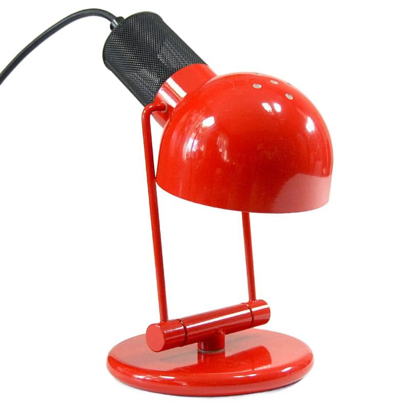 Czerwona metalowa lampa biurkowa, Włochy, lata 90. - 8515