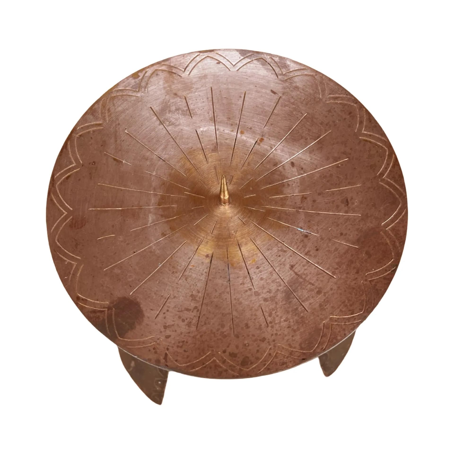 Świecznik modernistyczny, mosiądz złoty, metal czarny, Niemcy, lata 70. - 129031