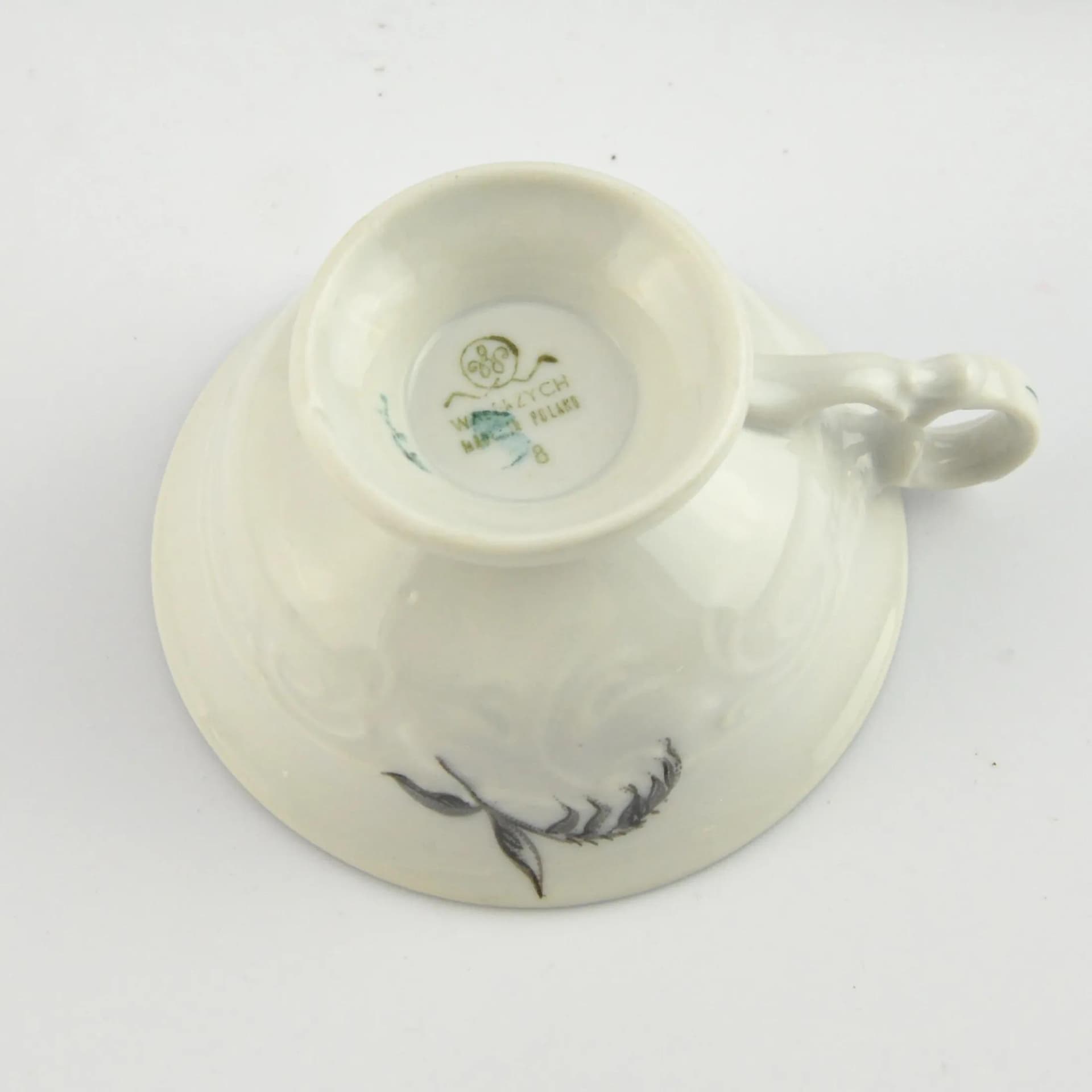 Serwis kawowy Fryderyka, biały, porcelana, Polska, lata 70. - 128970