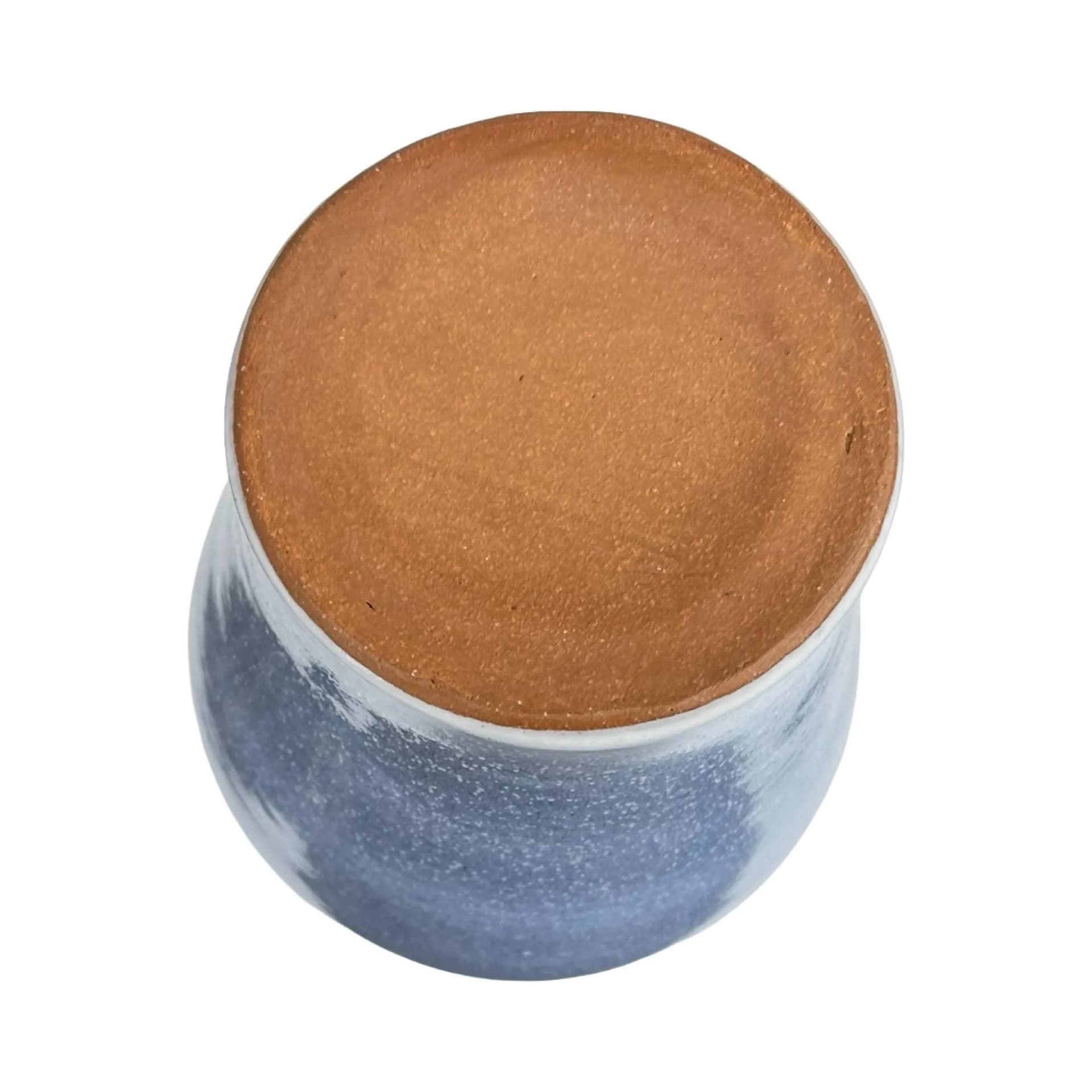 Wazon, szkliwienie reaktywne niebieski, ceramika, Niemcy, lata 60. - 128907