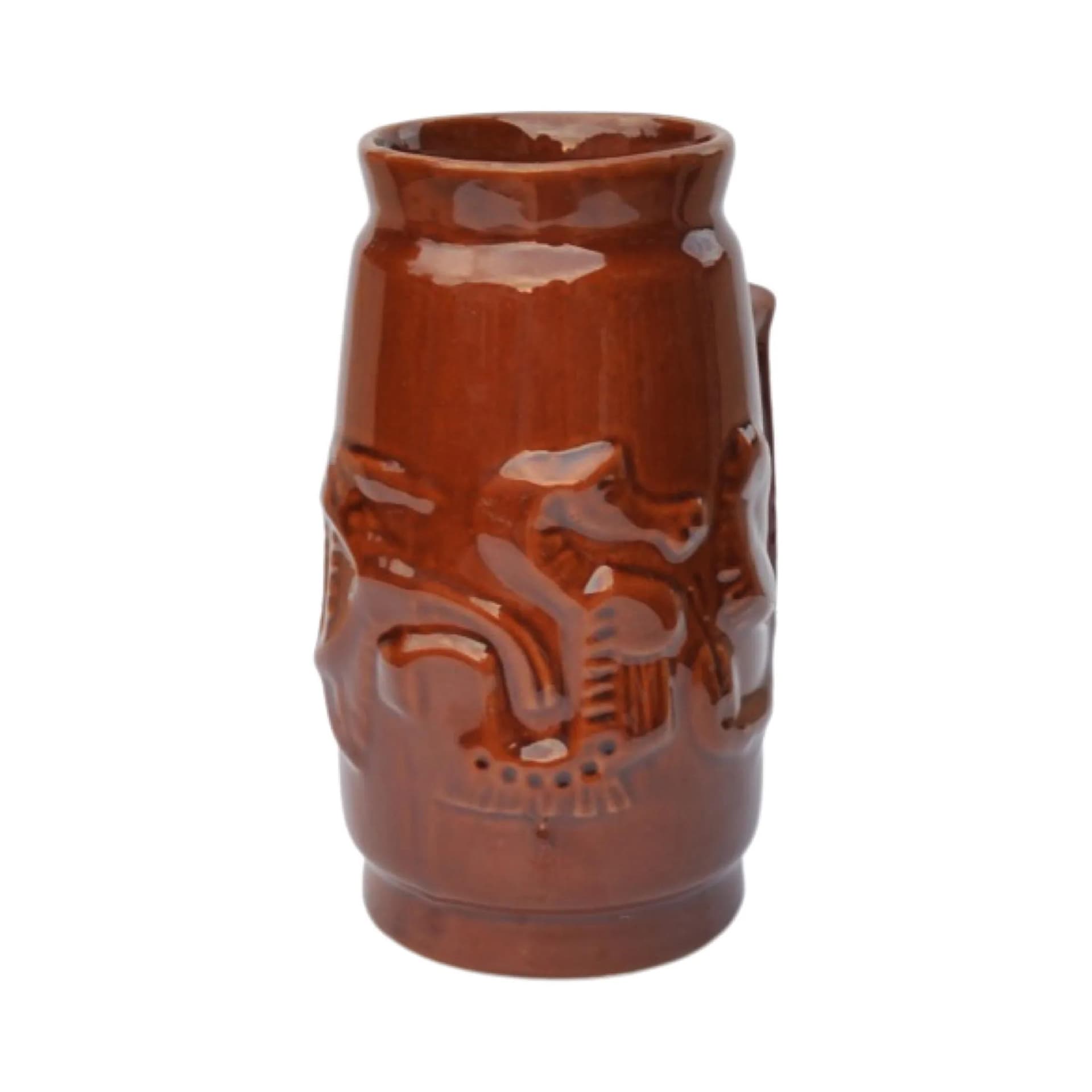 Kufel, brązowy, porcelit, SPiLA Bolesławiec, Polska, lata 70. - 128863