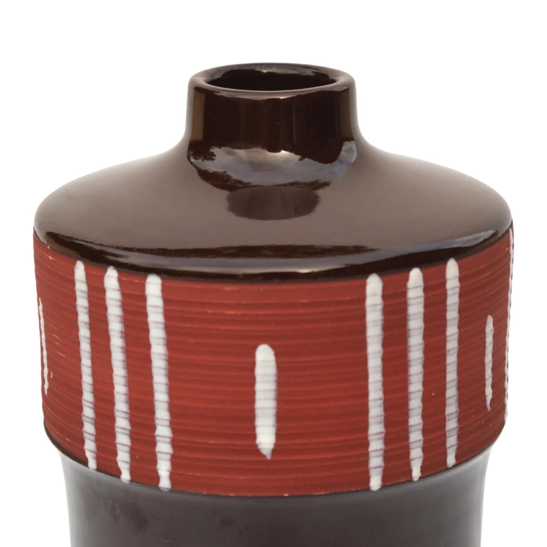 Wazon Keralit Litomyšl, brązowy, kamionka, Czechosłowacja, lata 60. - 128797