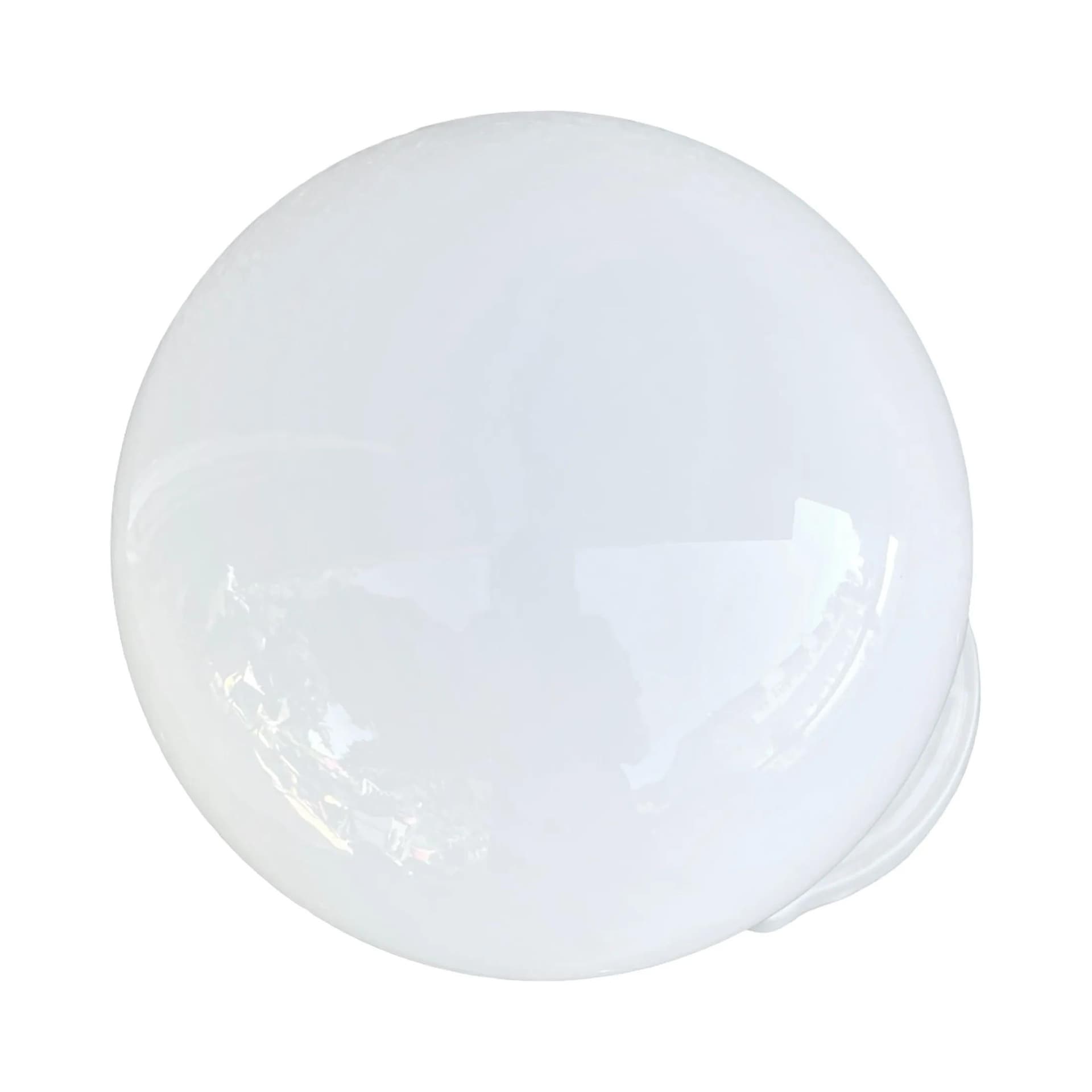 Kinkiet industrialny, biały, szkło porcelana, Polska, lata 60. - 128775