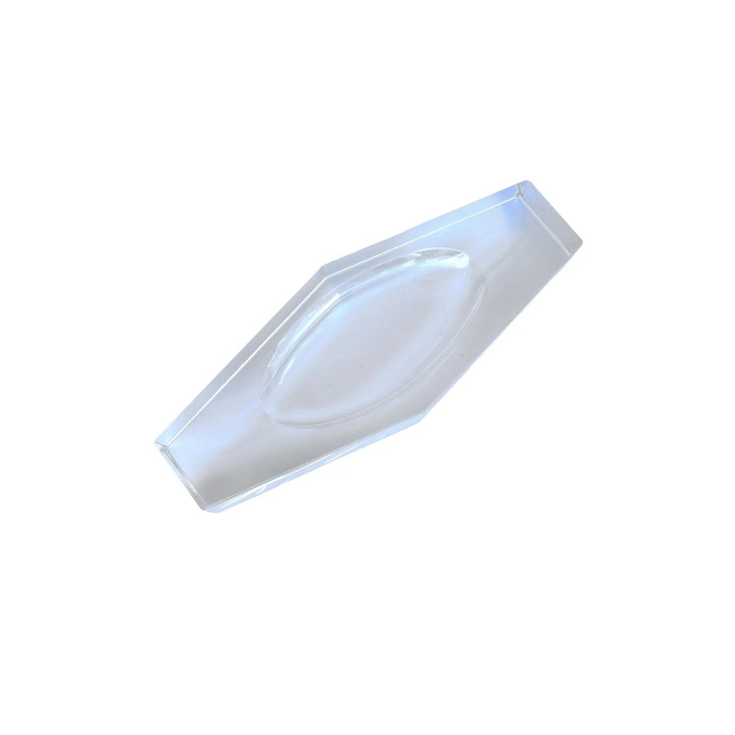 Popielnica prostokątna, przezroczysty kryształ, Bohemia, Czechosłowacja, lata 70. - 128684