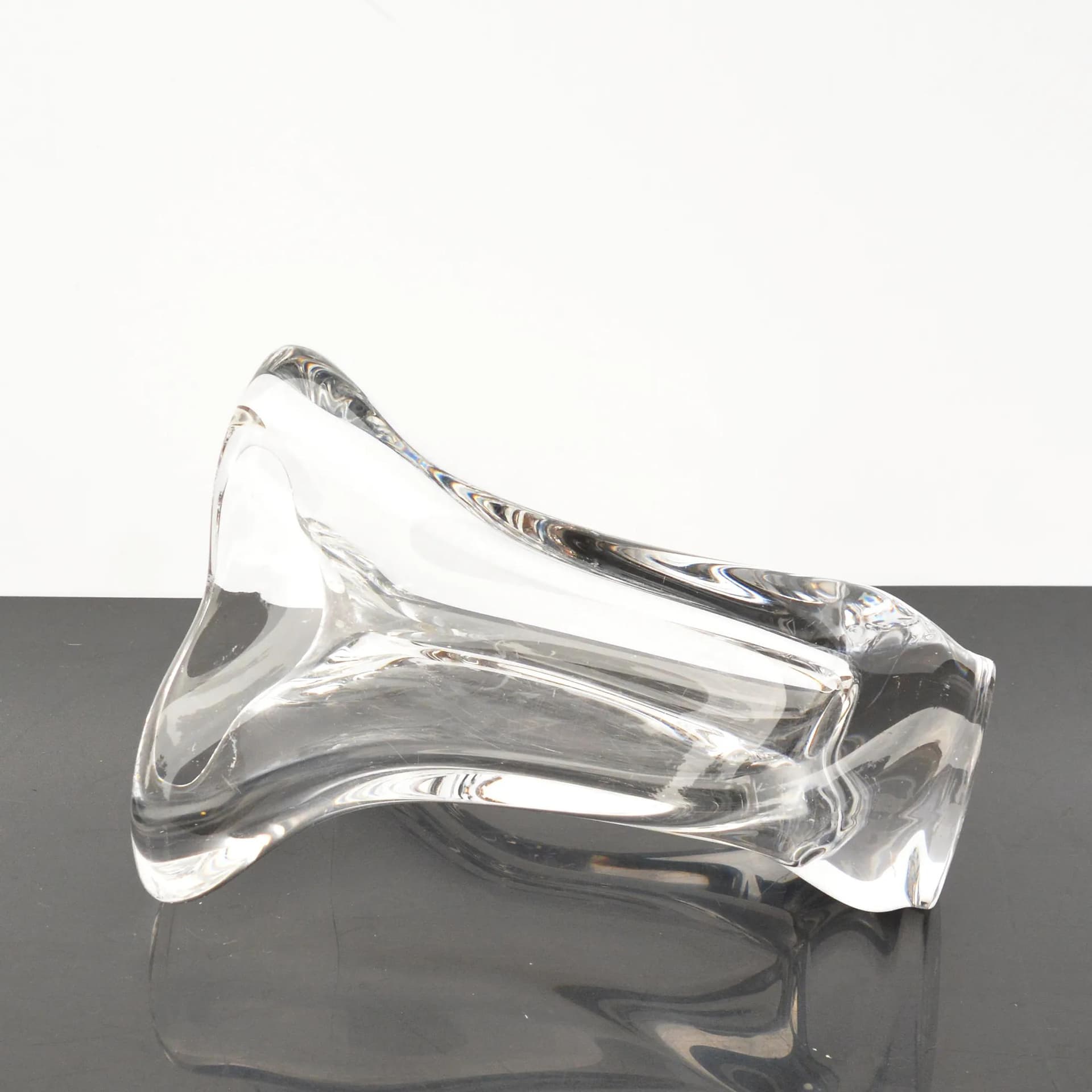 Wazon, Art Vannes, transparentny, szkło kryształowe, Francja, lata 70. - 128653