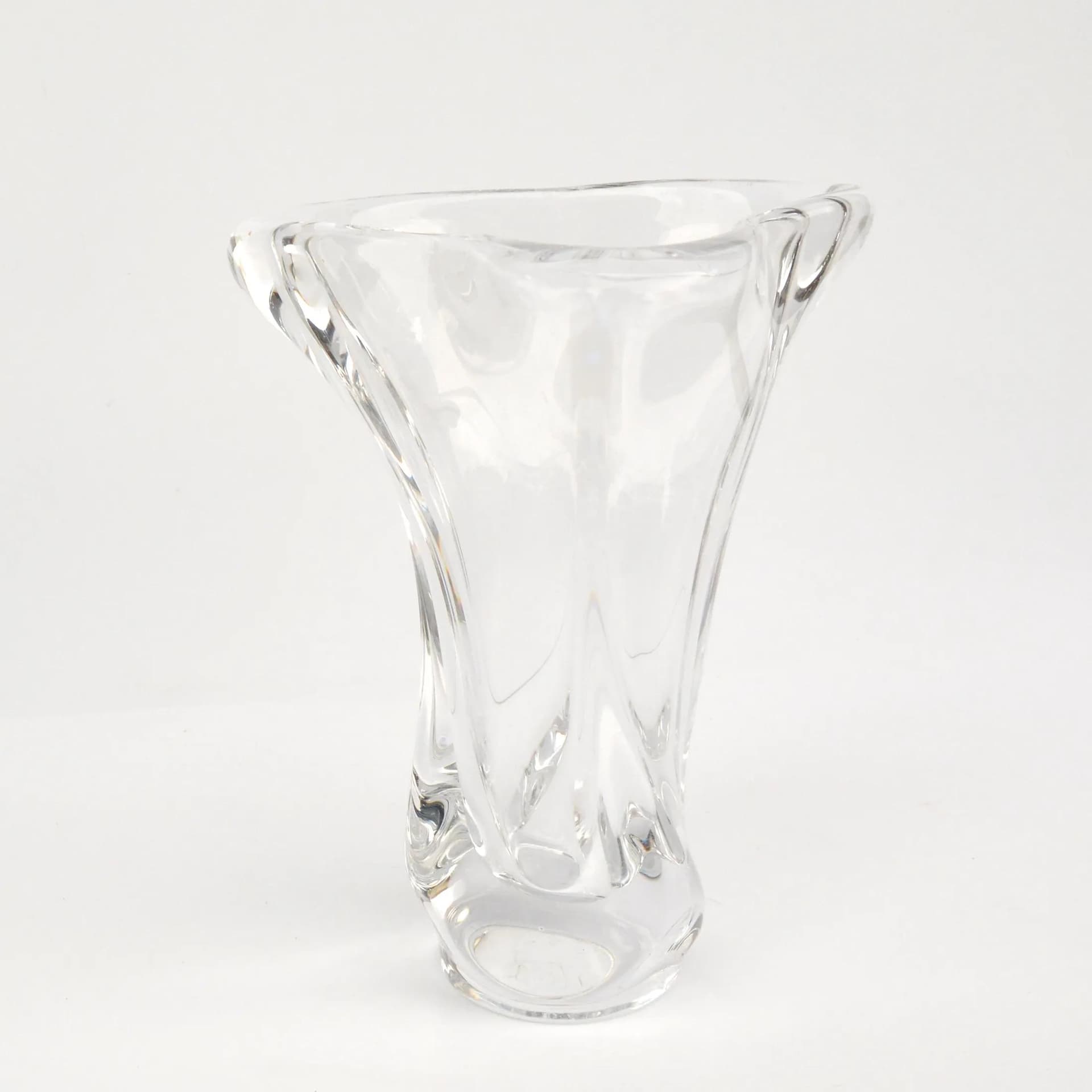 Wazon, Art Vannes, transparentny, szkło kryształowe, Francja, lata 70. - 128652