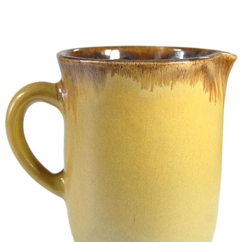 Musztardowy ceramiczny wazon, proj. R. Guerin, Belgia, lata 30. - 8566