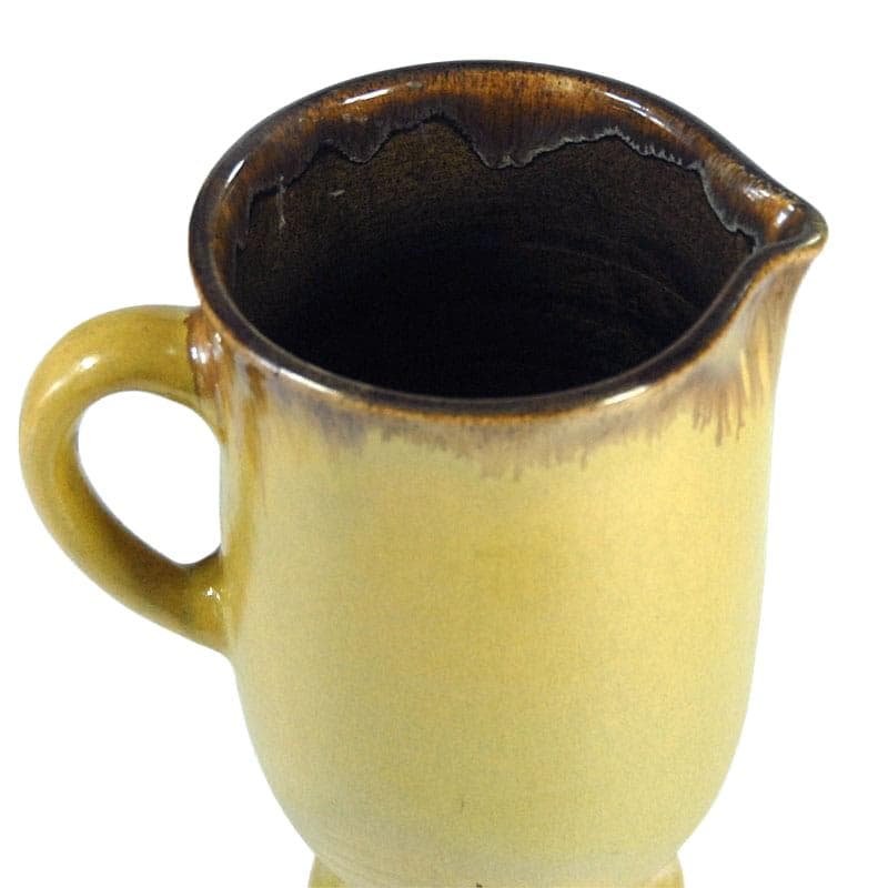 Musztardowy ceramiczny wazon, proj. R. Guerin, Belgia, lata 30. - 8569