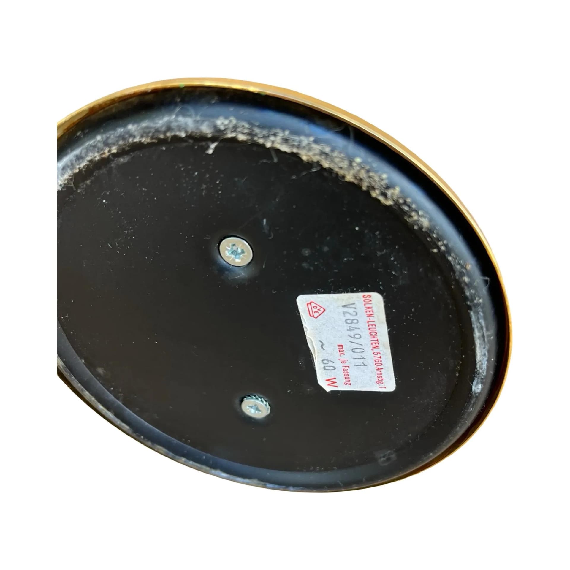 Lampa stołowa Hollywood Regency, mosiądz złoty, szkło matowe, Sölken Leuchten, Niemcy, lata 70. - 128539