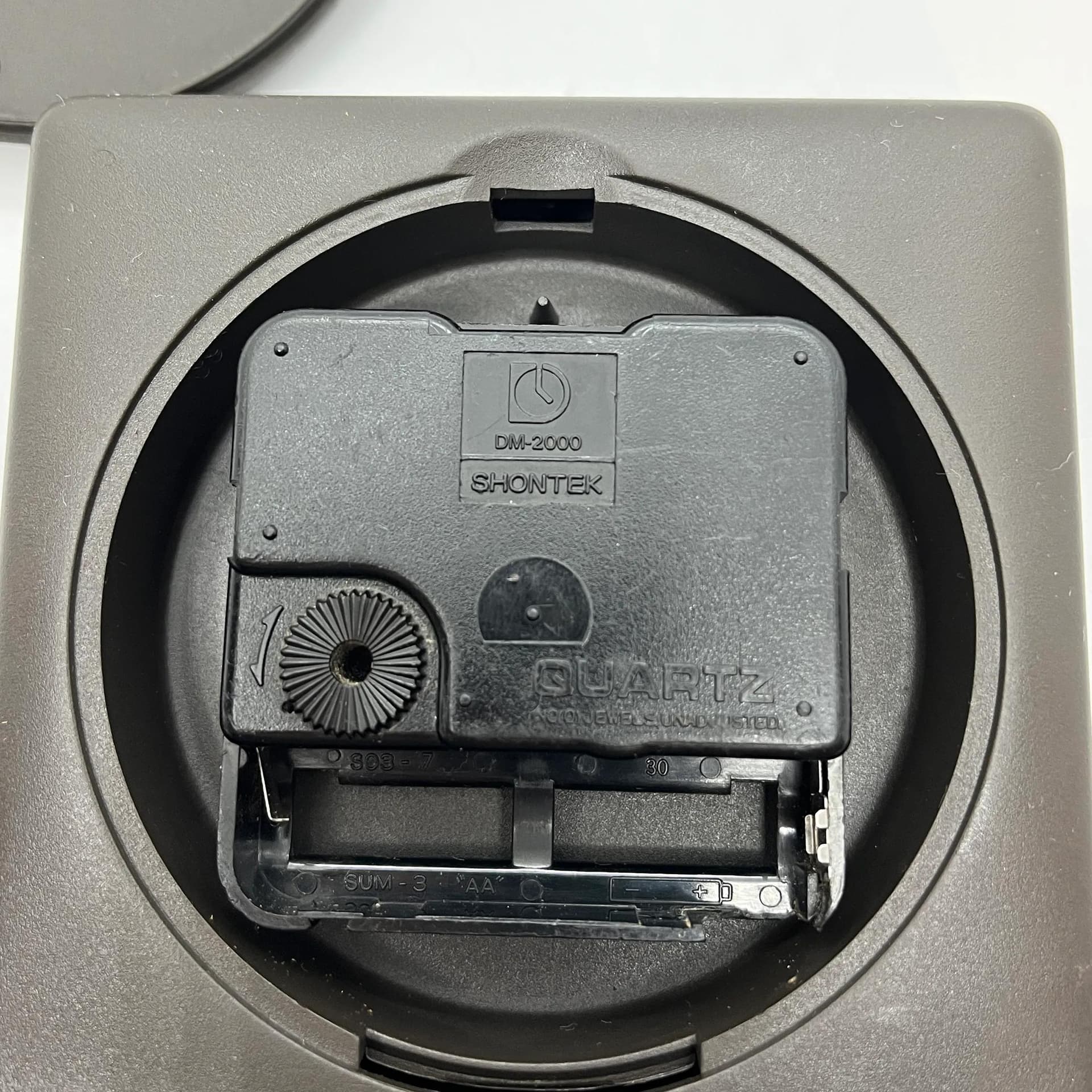 Zegar biurkowy Aachen, czarny, metal, Niemcy, lata 80. - 128525