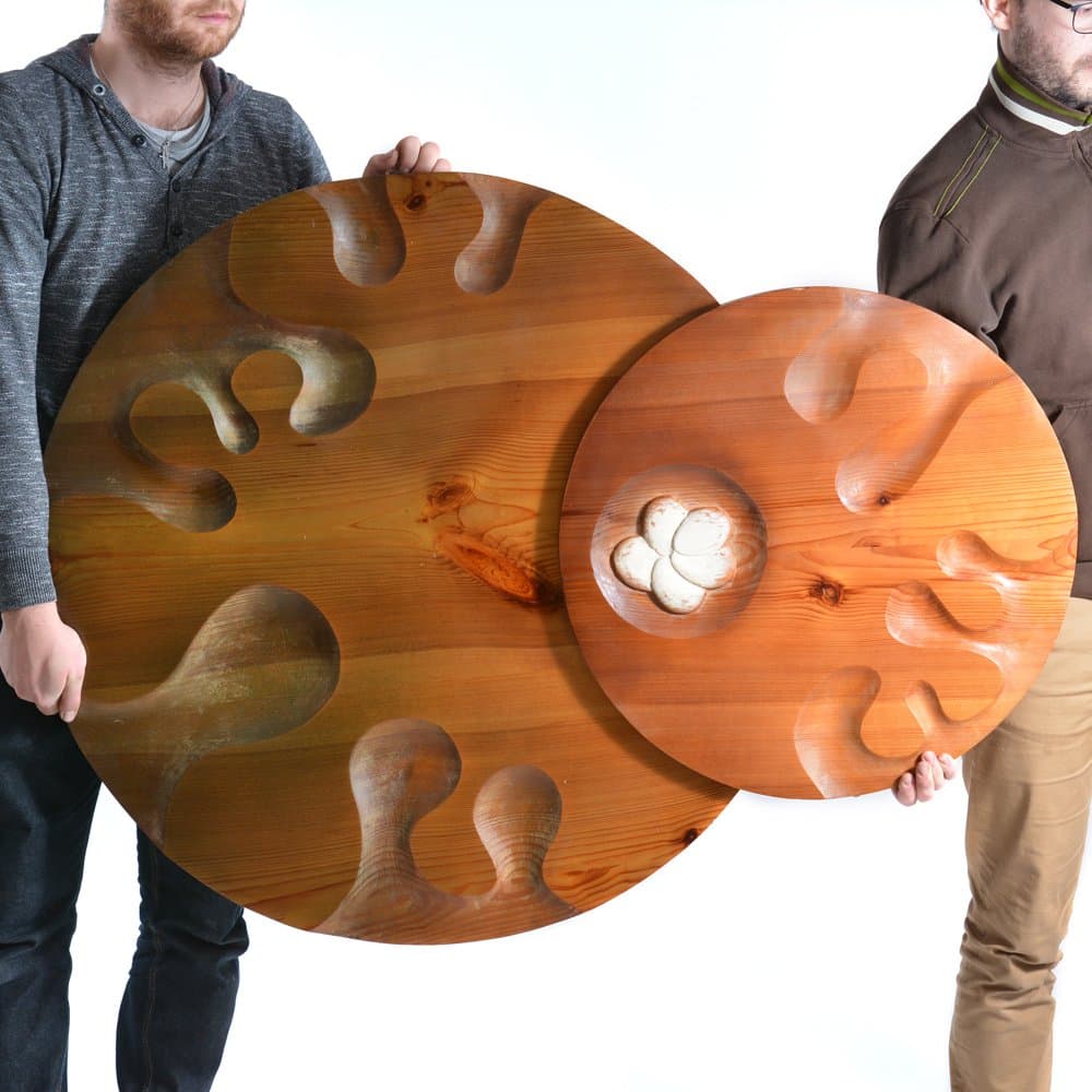 Rzeźba ścienna Nest, dąb złoty, proj. A. Petráš, Słowacja, lata 70. - 126416