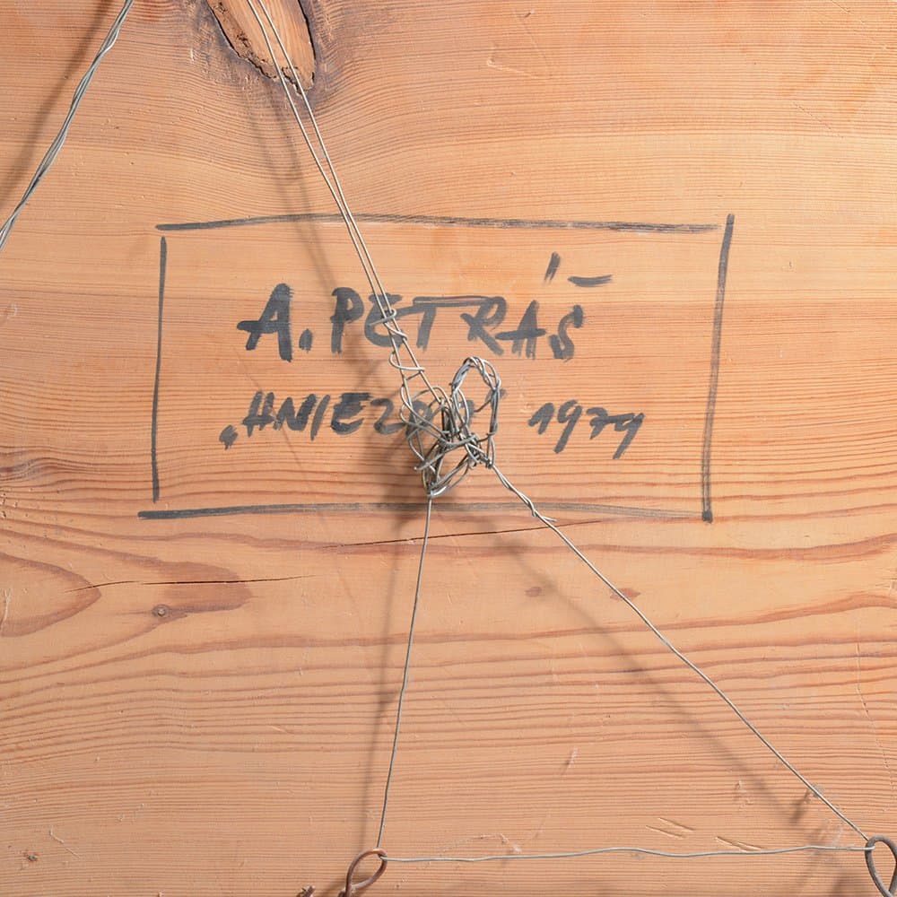 Rzeźba ścienna Nest, dąb złoty, proj. A. Petráš, Słowacja, lata 70. - 126413