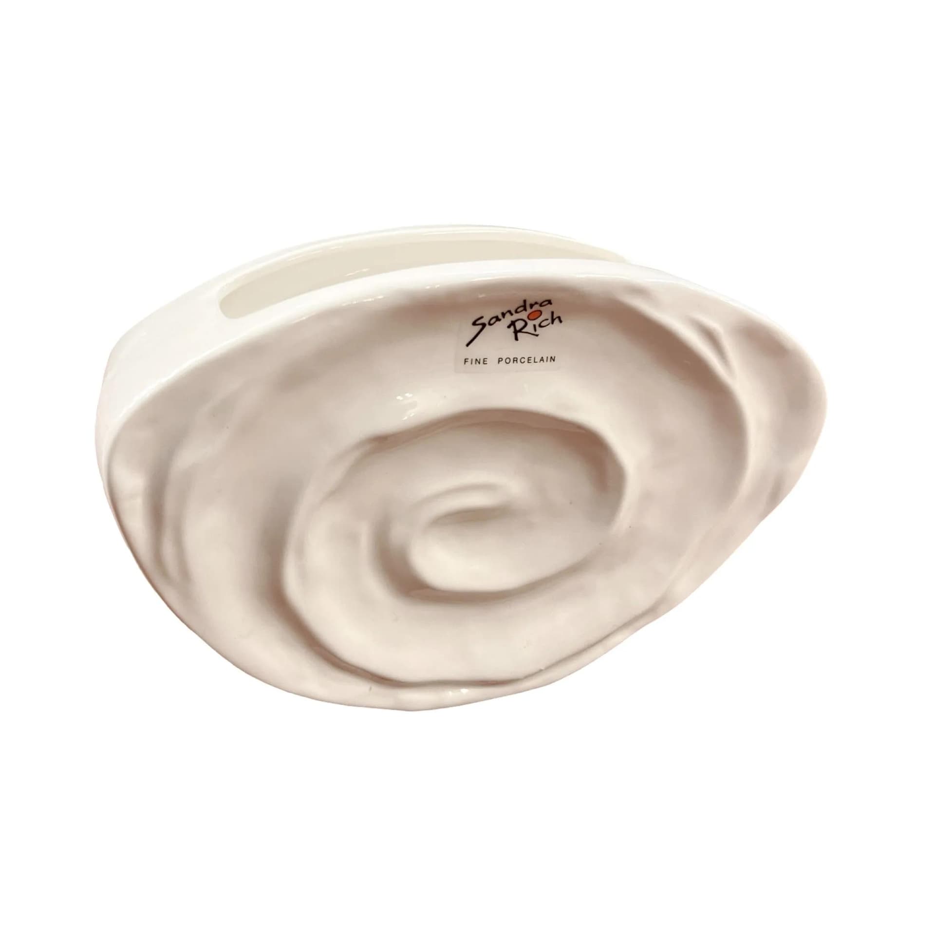 Wazon Muszla, biały, porcelana, Sandra Rich, Niemcy, lata 90. - 128382