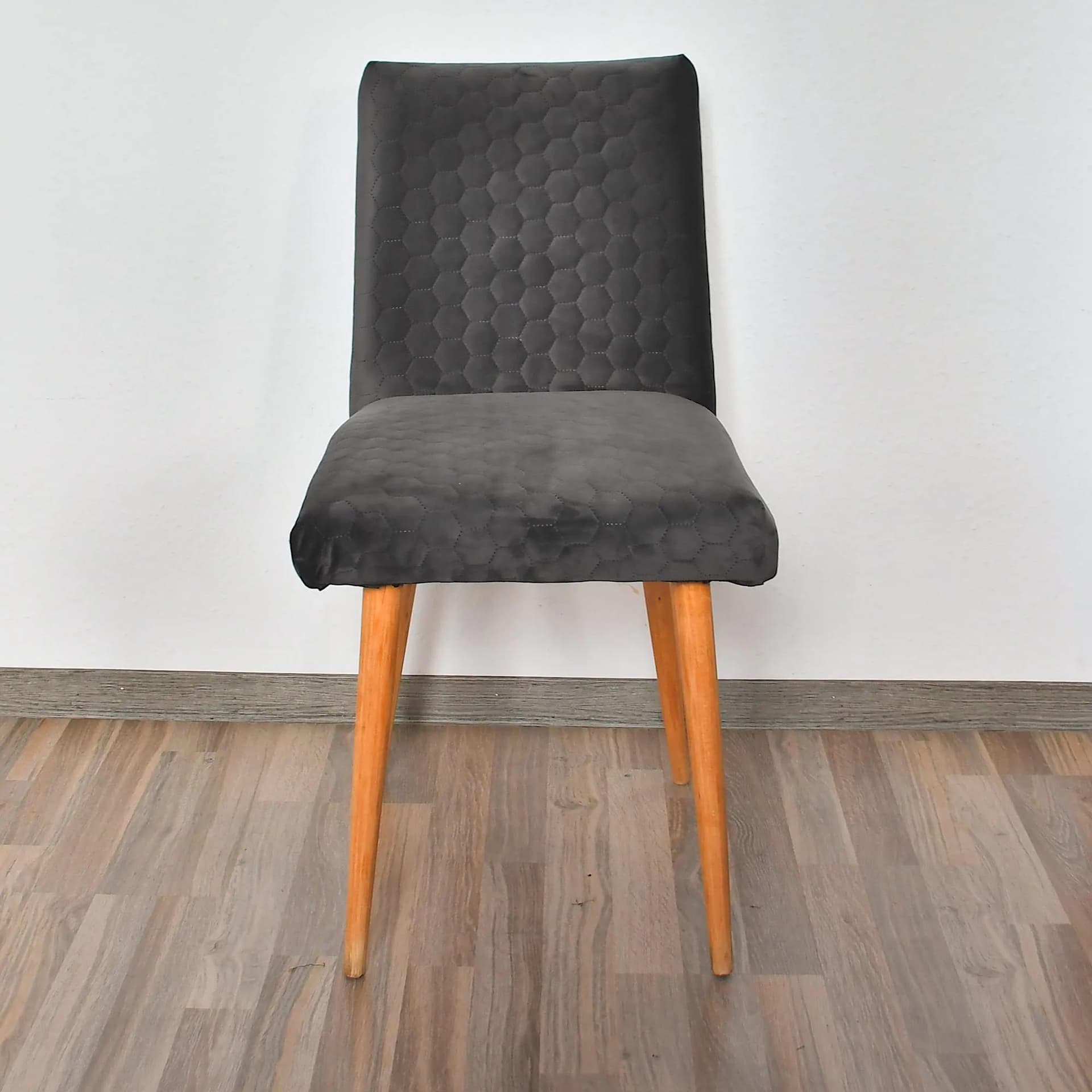 Upholstered chair model 200-244, graphite, beech, Słupskie Fabryki Mebli, Poland, 1970s. - 128375