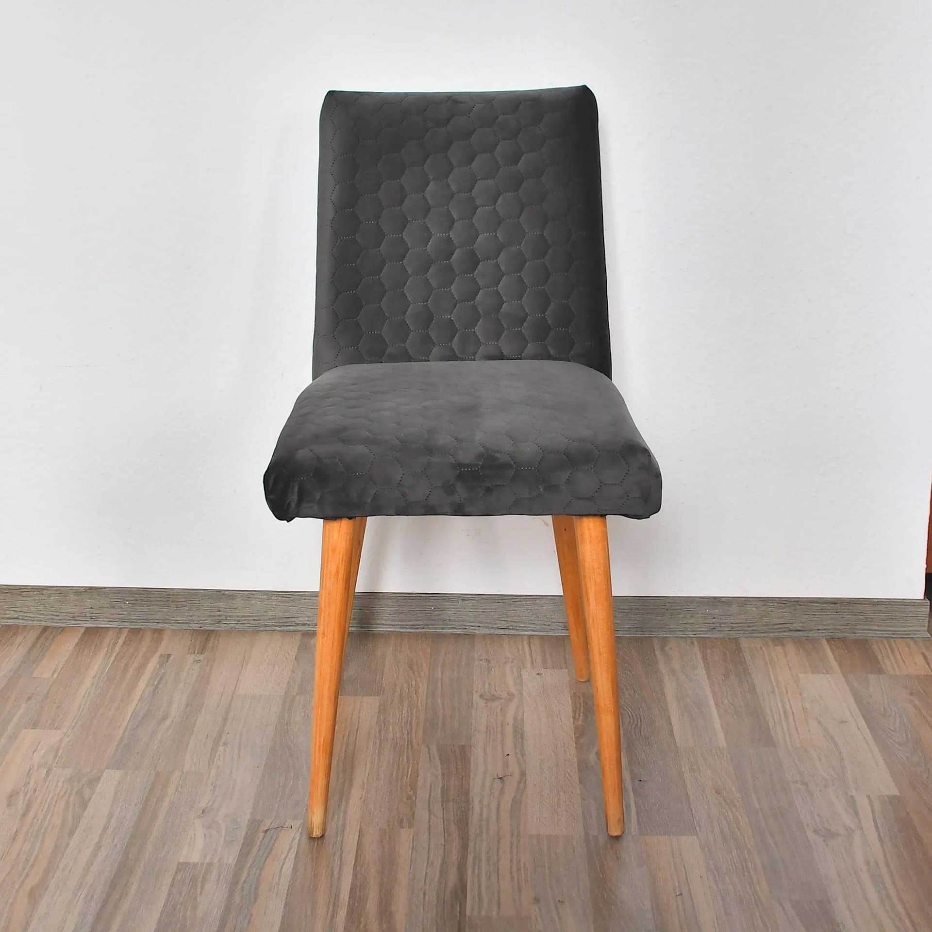 Upholstered chair model 200-244, graphite, beech, Słupskie Fabryki Mebli, Poland, 1970s. - 128374