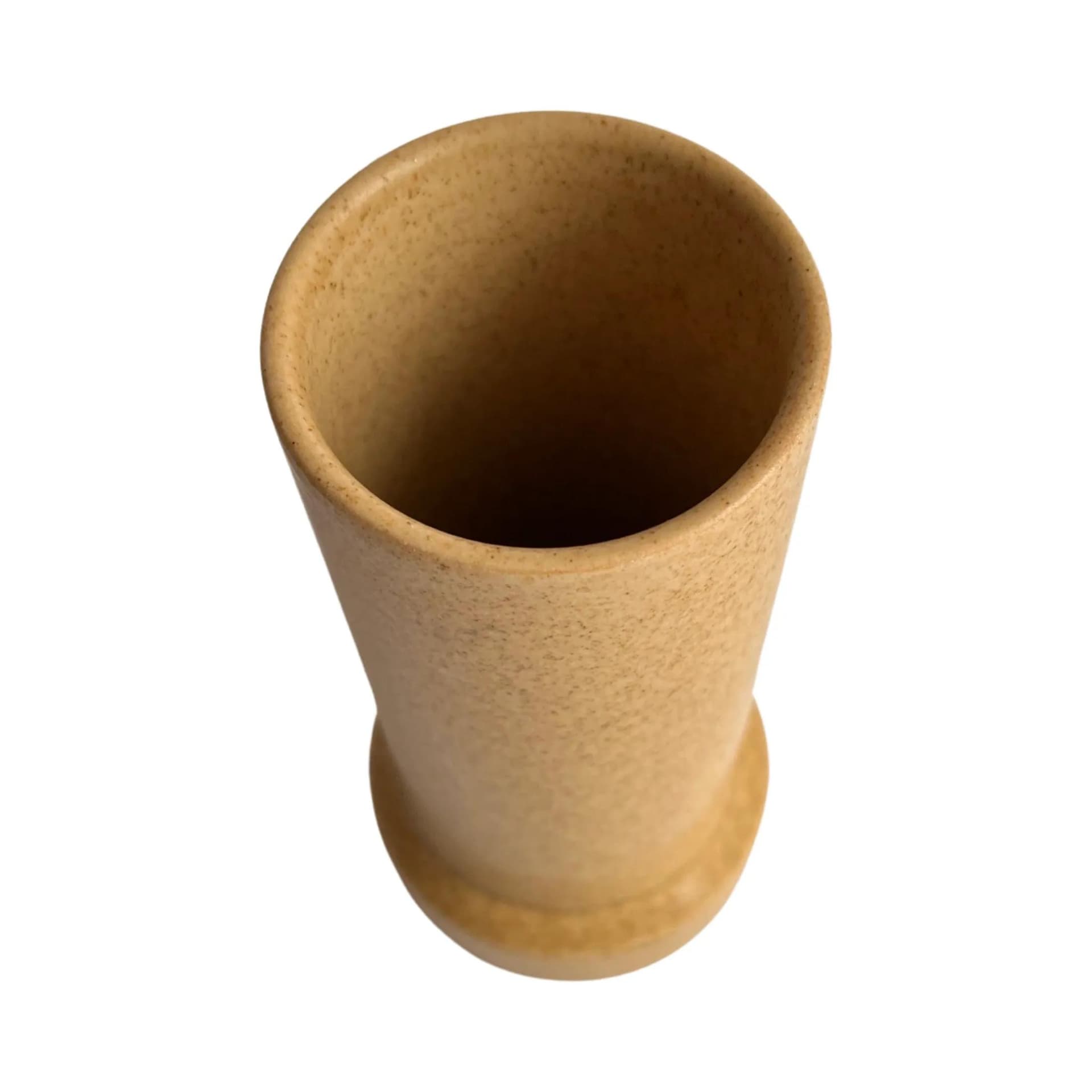 Wazon IFAT90, jasnobrązowy, porcelit, Polska, lata 70. - 128344