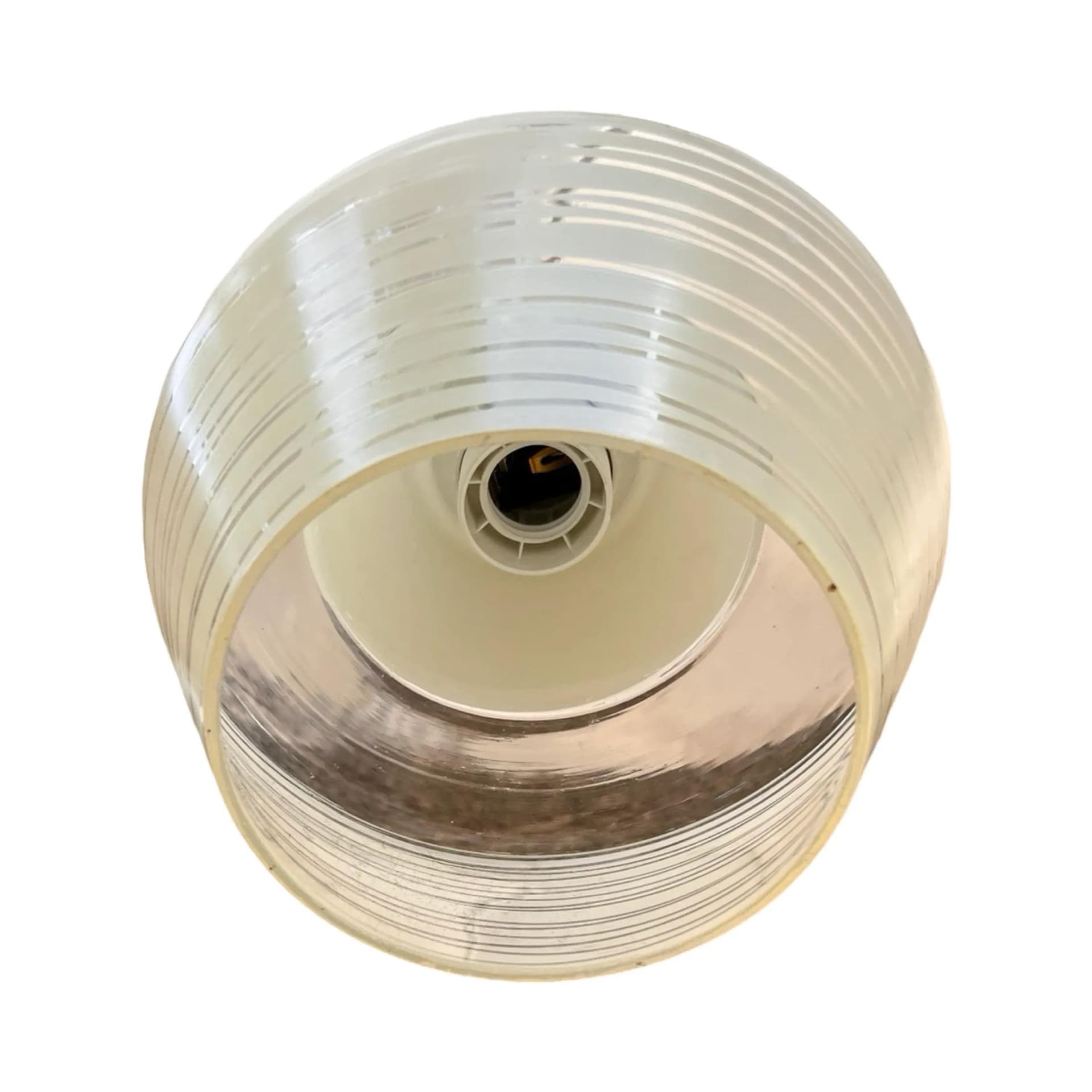 Pendant Lamp Modernist, white glass, Germany, 1970s - 128305