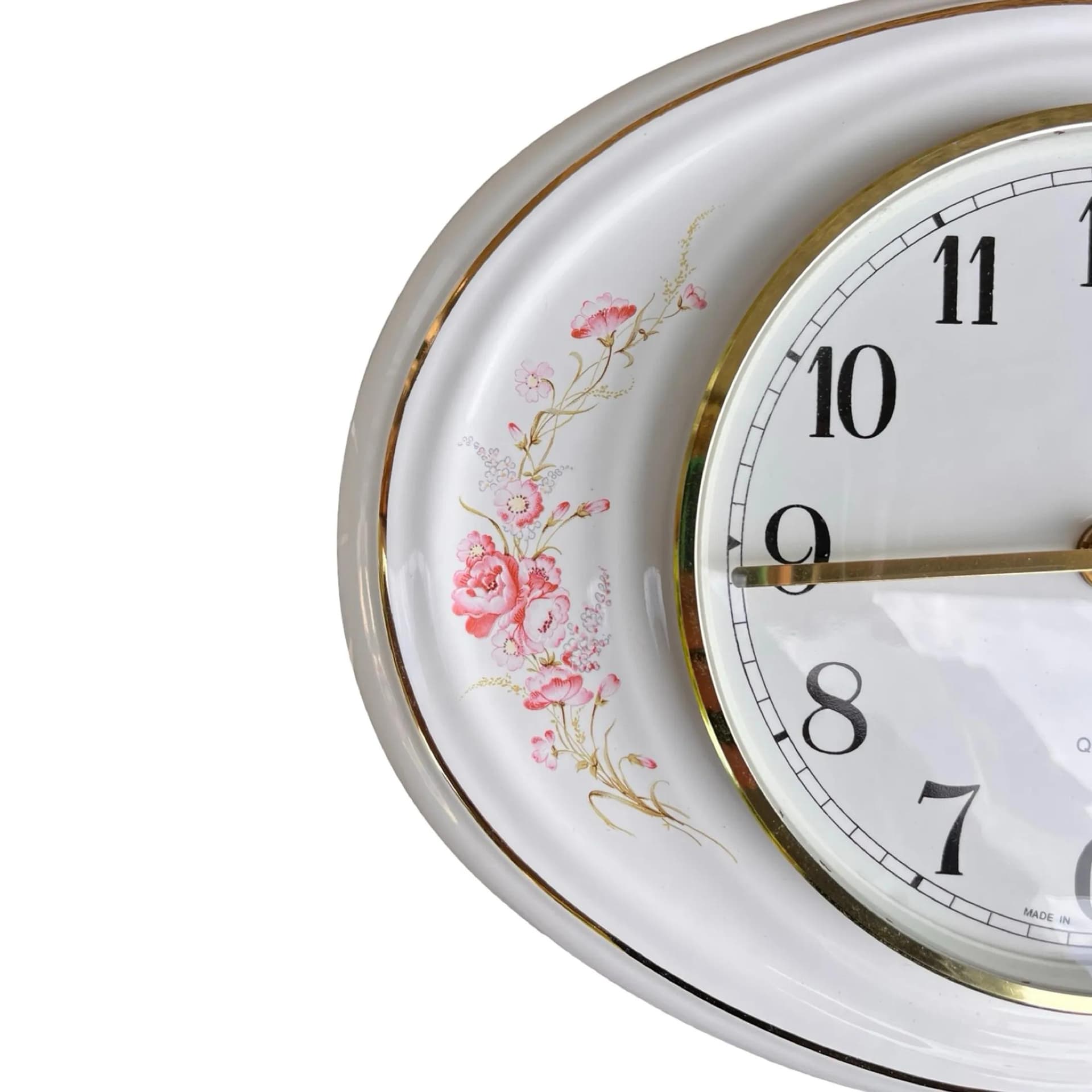 Zegar ścienny, porcelana biała, Wallendorfer Porzellan, Niemcy, lata 80. - 128272