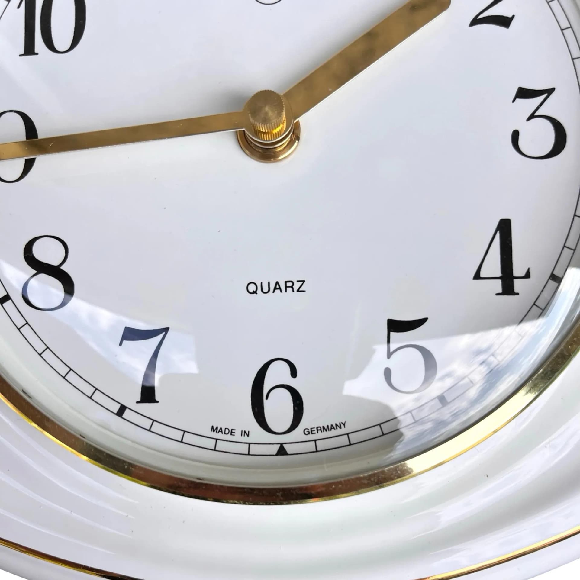 Zegar ścienny, porcelana biała, Wallendorfer Porzellan, Niemcy, lata 80. - 128270