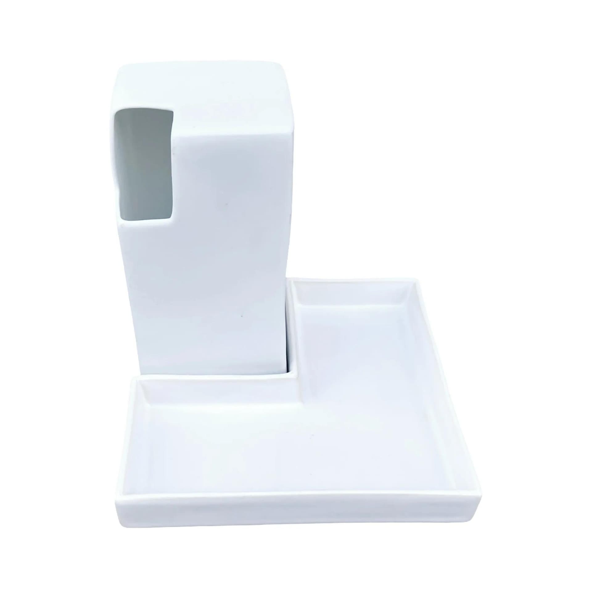 Wazon z podstawką ASA, biały, porcelana, Niemcy, lata 80. - 128252