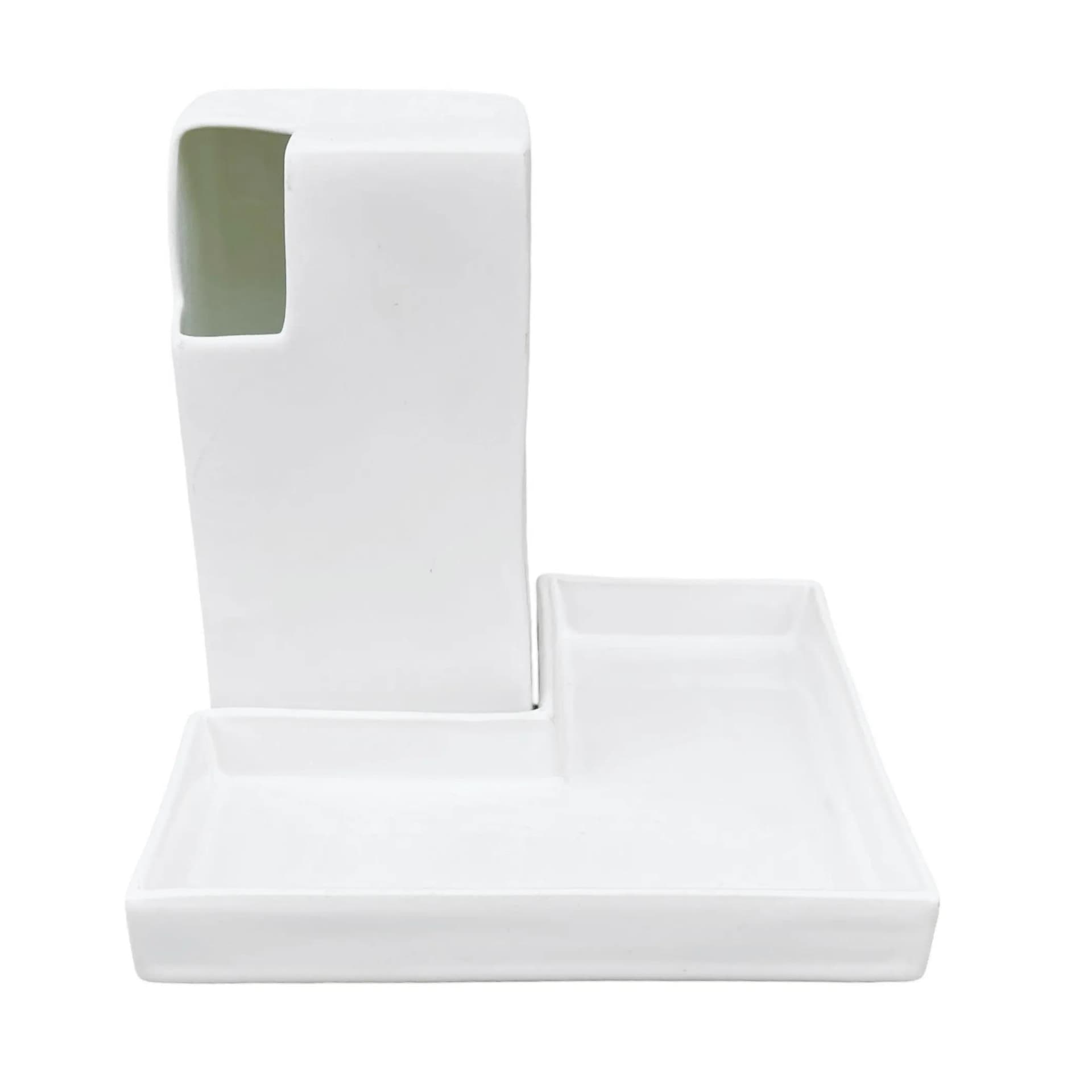 Wazon z podstawką ASA, biały, porcelana, Niemcy, lata 80. - 128253