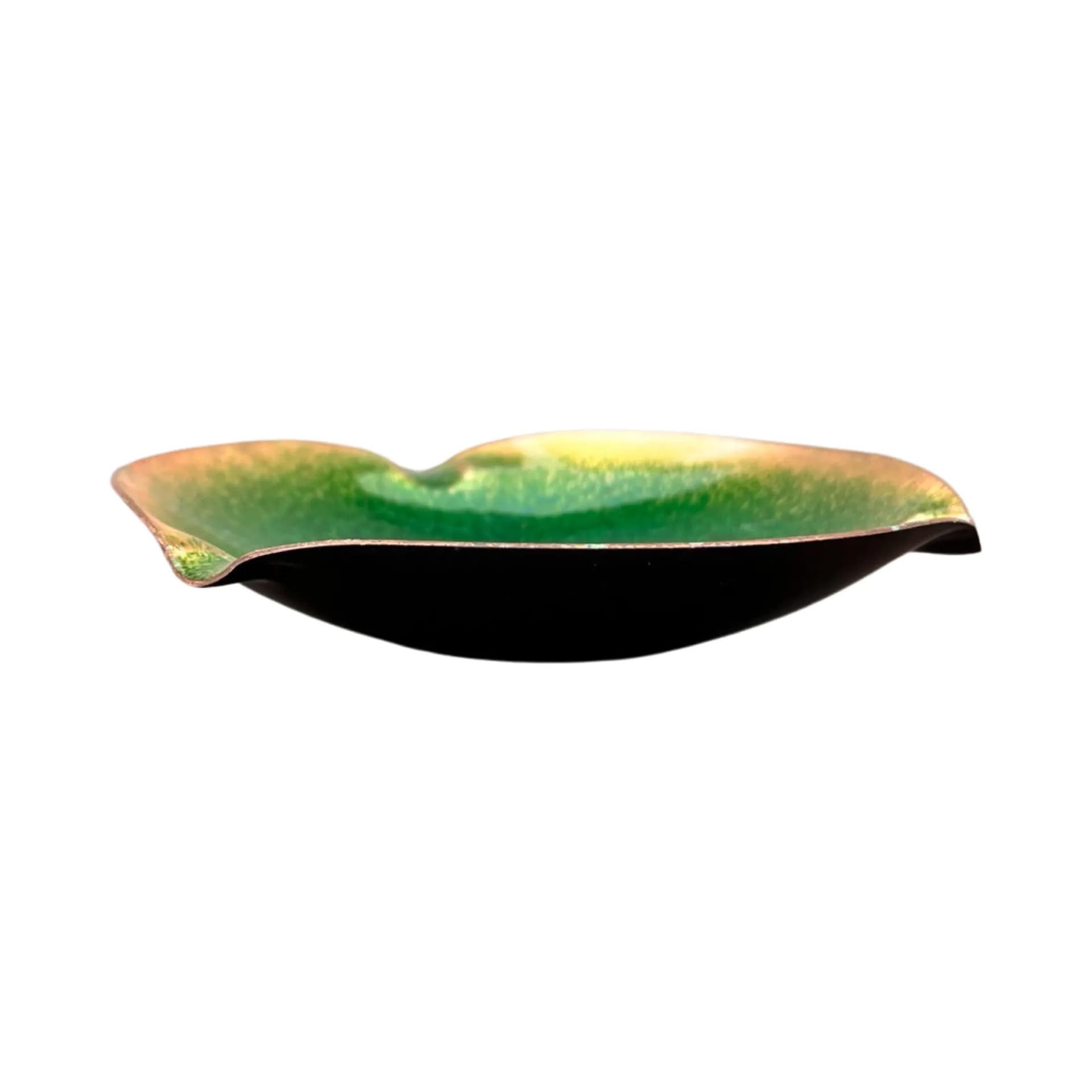 Decorative bowl, green, copper enamel, Germany, 1960s. - 128153