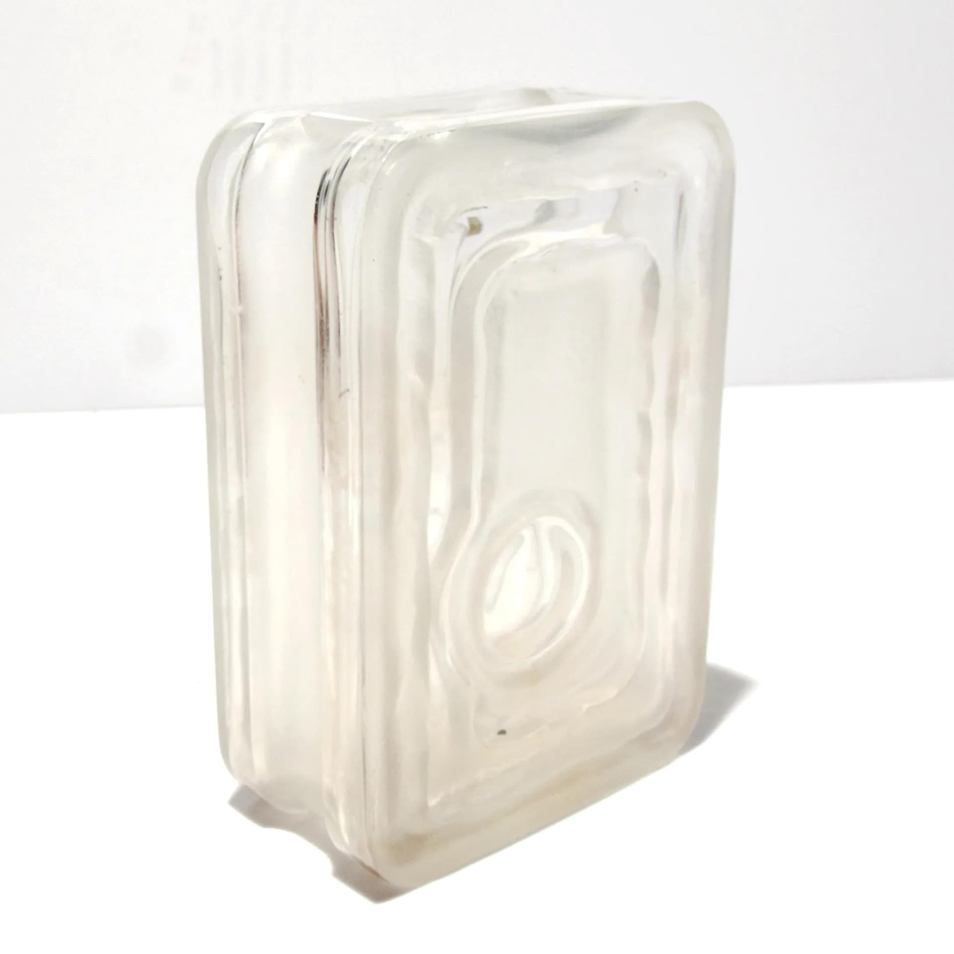 Wazon modernistyczny, transparentny, kryształ, proj. Arch. Taddei-Senitini, Noritake, Japonia, lata 70. - 128128