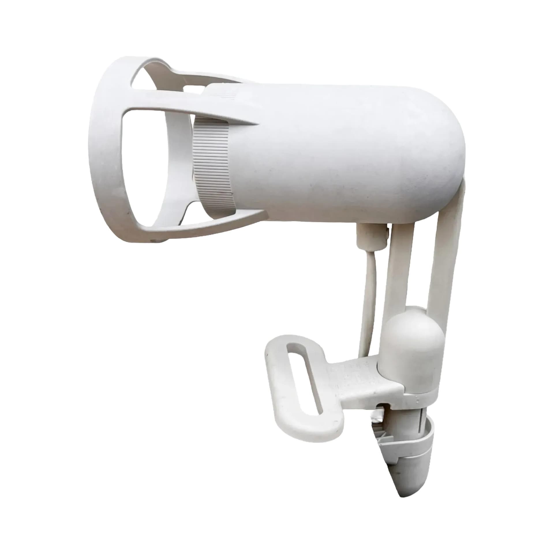 Clamp-on night lamp, ivory white plastic, Osram, Germany, 1980s.
