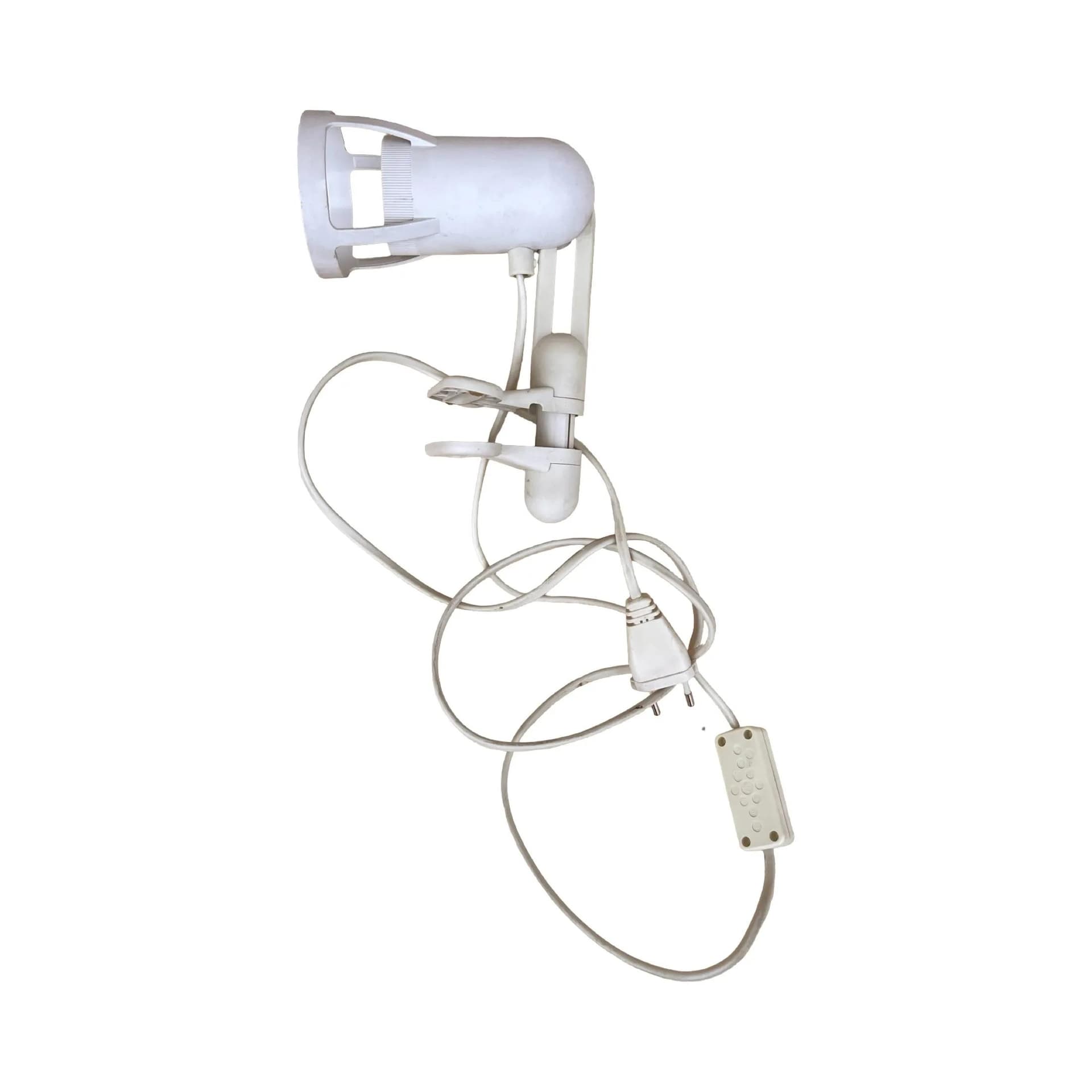 Clamp-on night lamp, ivory white plastic, Osram, Germany, 1980s. - 127873