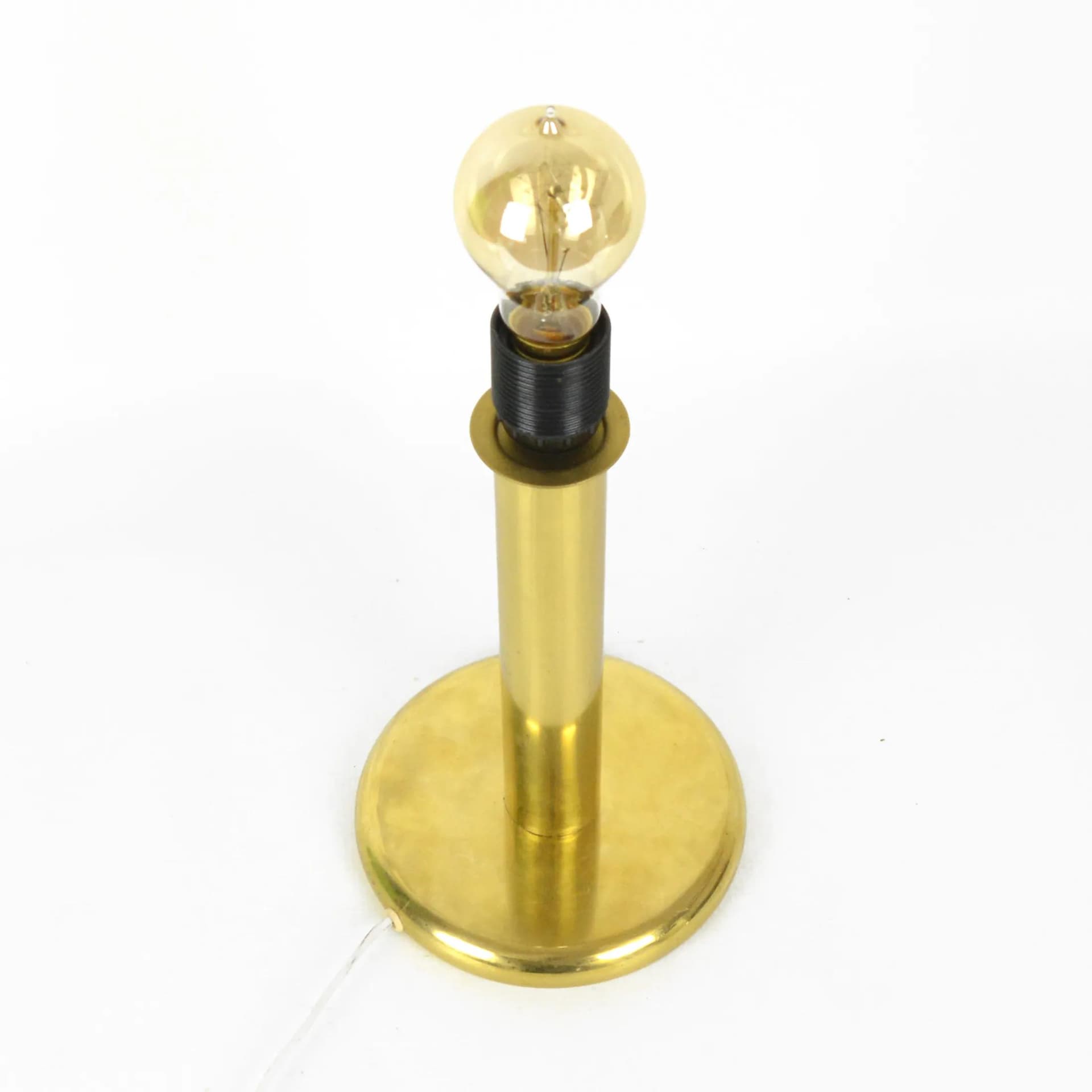 Lampa stołowa, mosiądz złoty, ROGO Leuchten, Niemcy, lata 80. - 127798