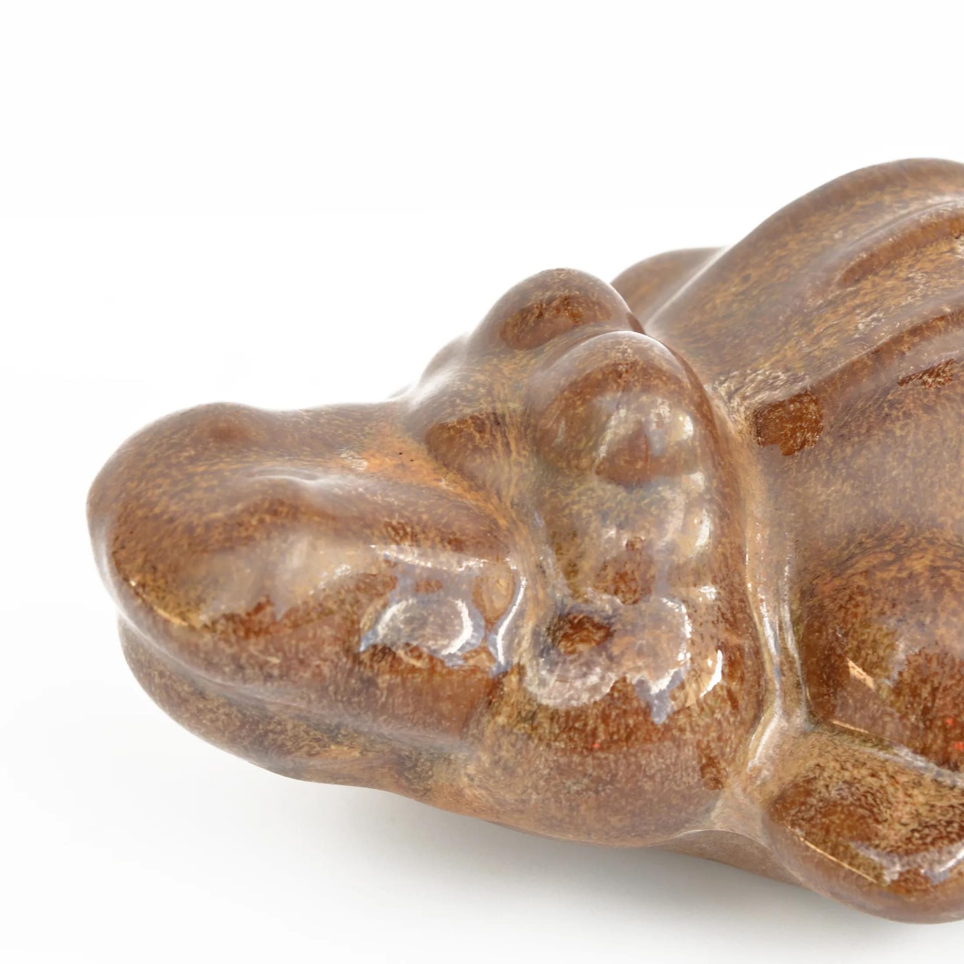 Crocodile figurine, brown stoneware, Midiphibies, Germany, 1980s. - 127785