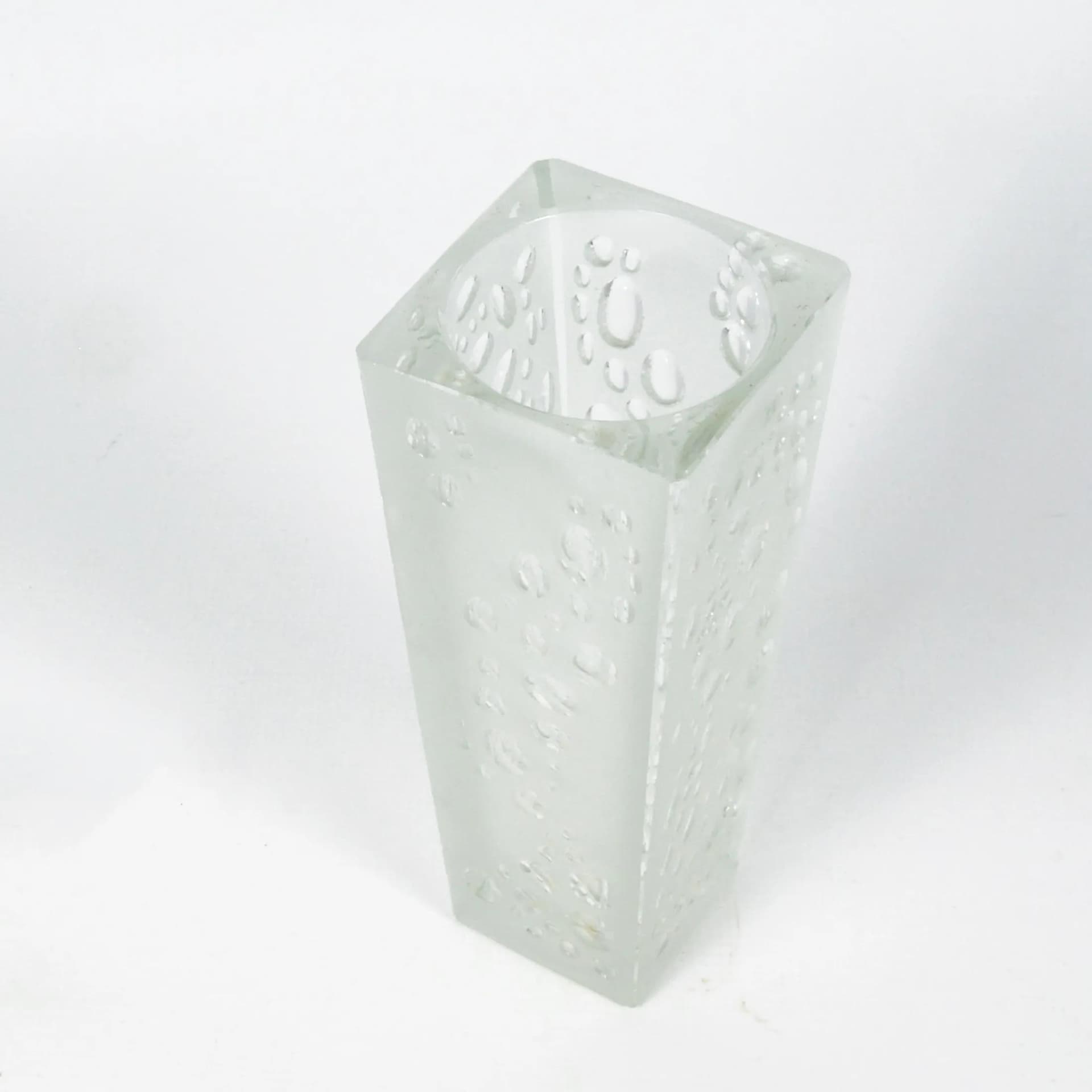 Wazon H23-200, przezroczysty, szkło, HSG Hortensja, Polska, lata 70. - 127726