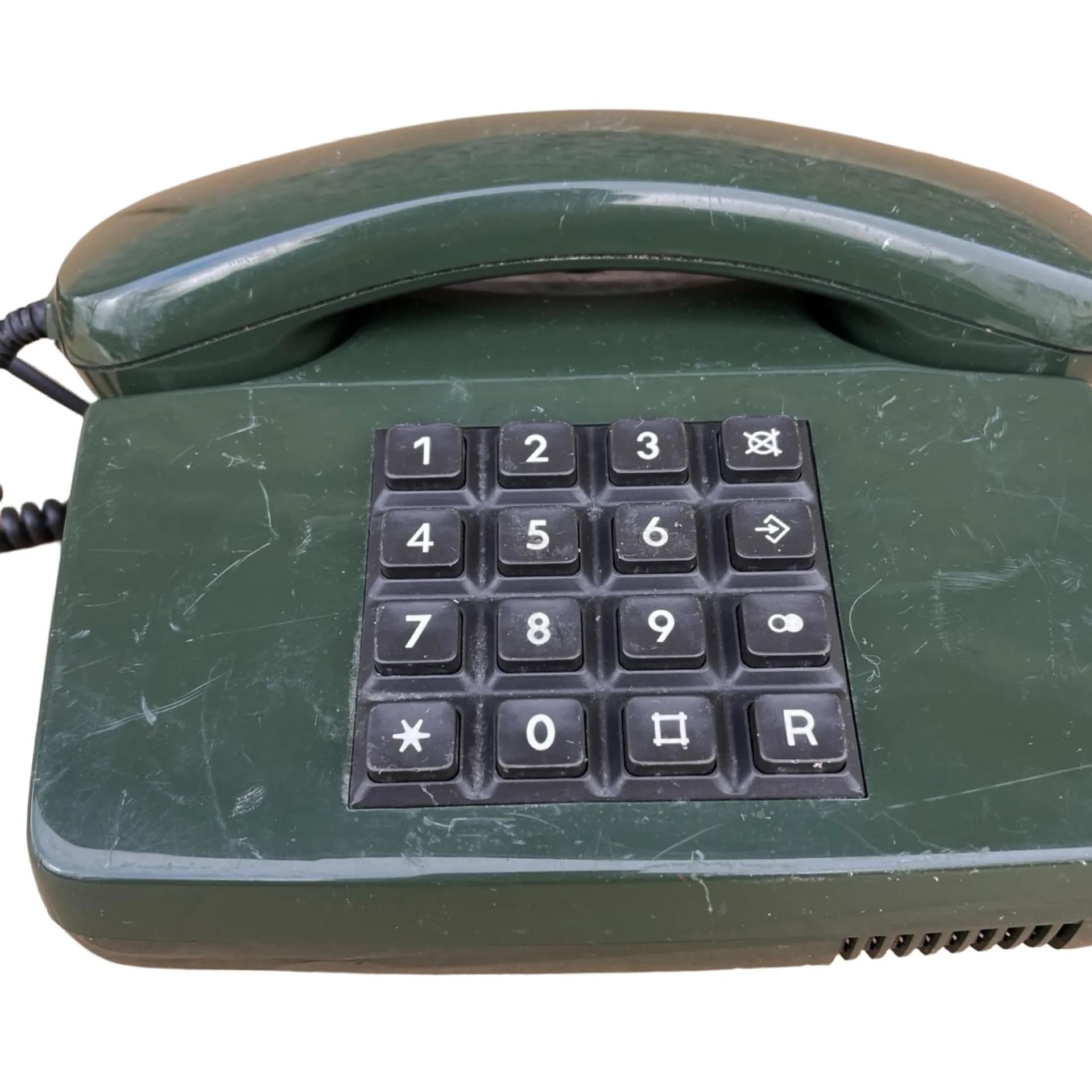 Telefon stacjonarny POST FETAP 751-1, plastik zielony czarny, Niemcy, lata 90. - 127681
