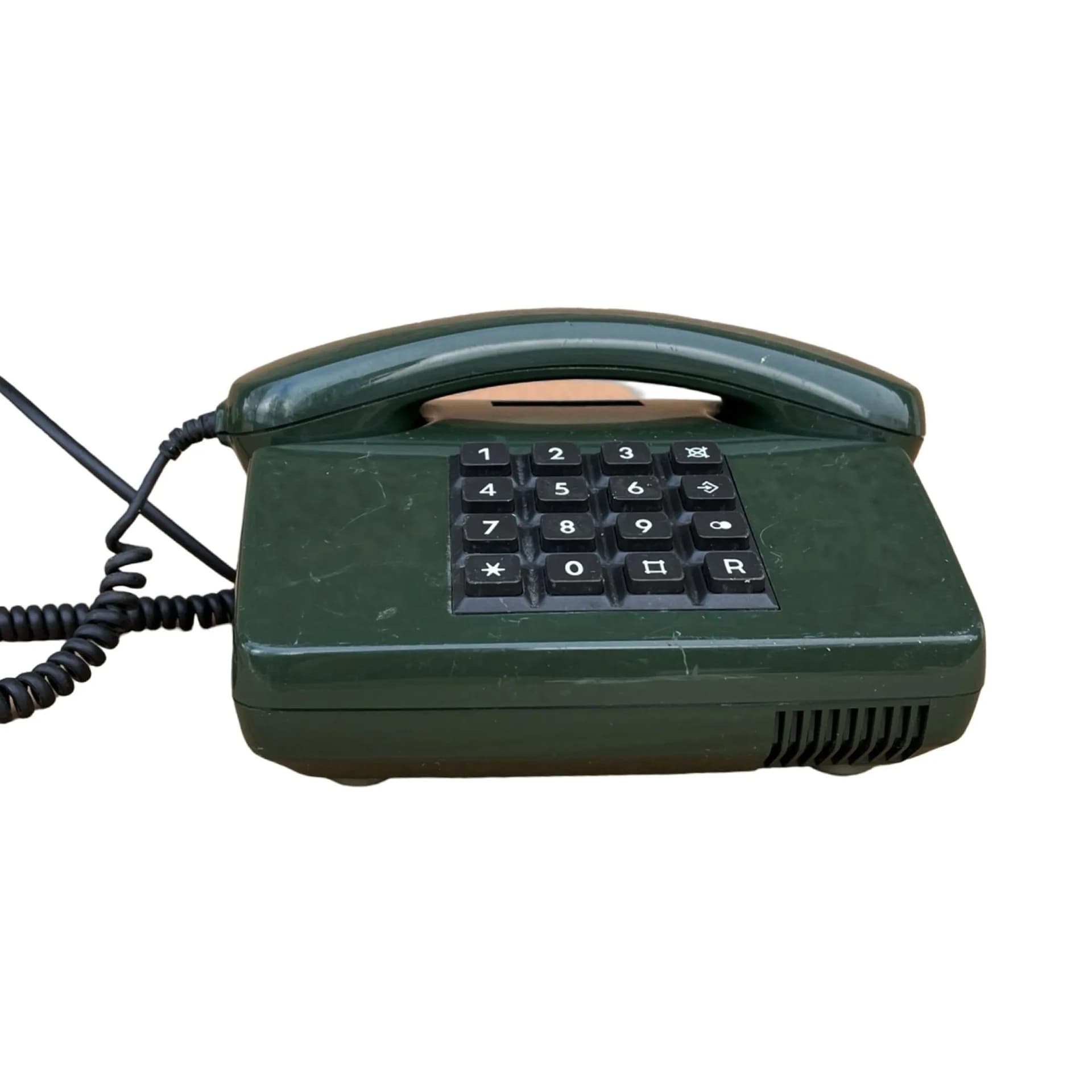 Telefon stacjonarny POST FETAP 751-1, plastik zielony czarny, Niemcy, lata 90. - 127682