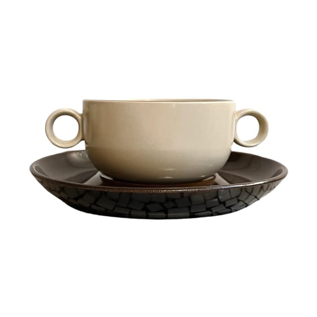 Bulionetka Terra Campagna, porcelana beżowy, proj. W. Karnagel, Rosenthal Studio-line, Niemcy, lata 70. - WYMIARY