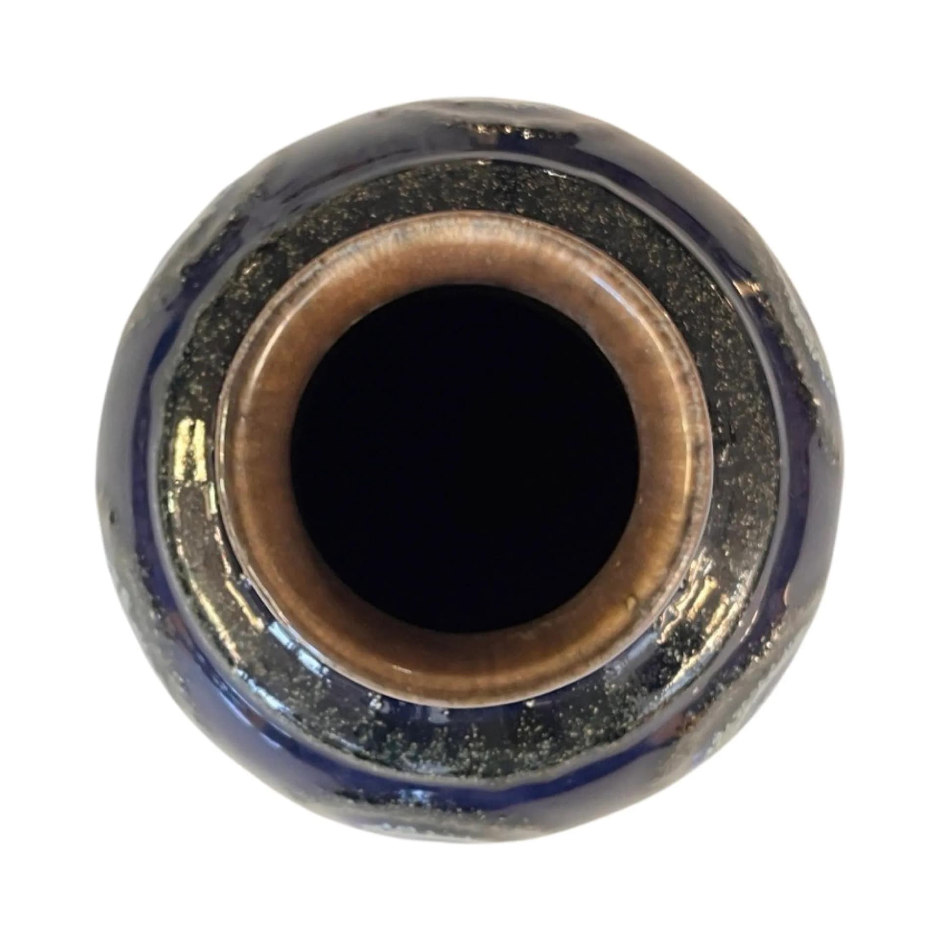 Wazon, kobaltowy, ceramika, Strehla Keramik, Niemcy, lata 60. - 127640