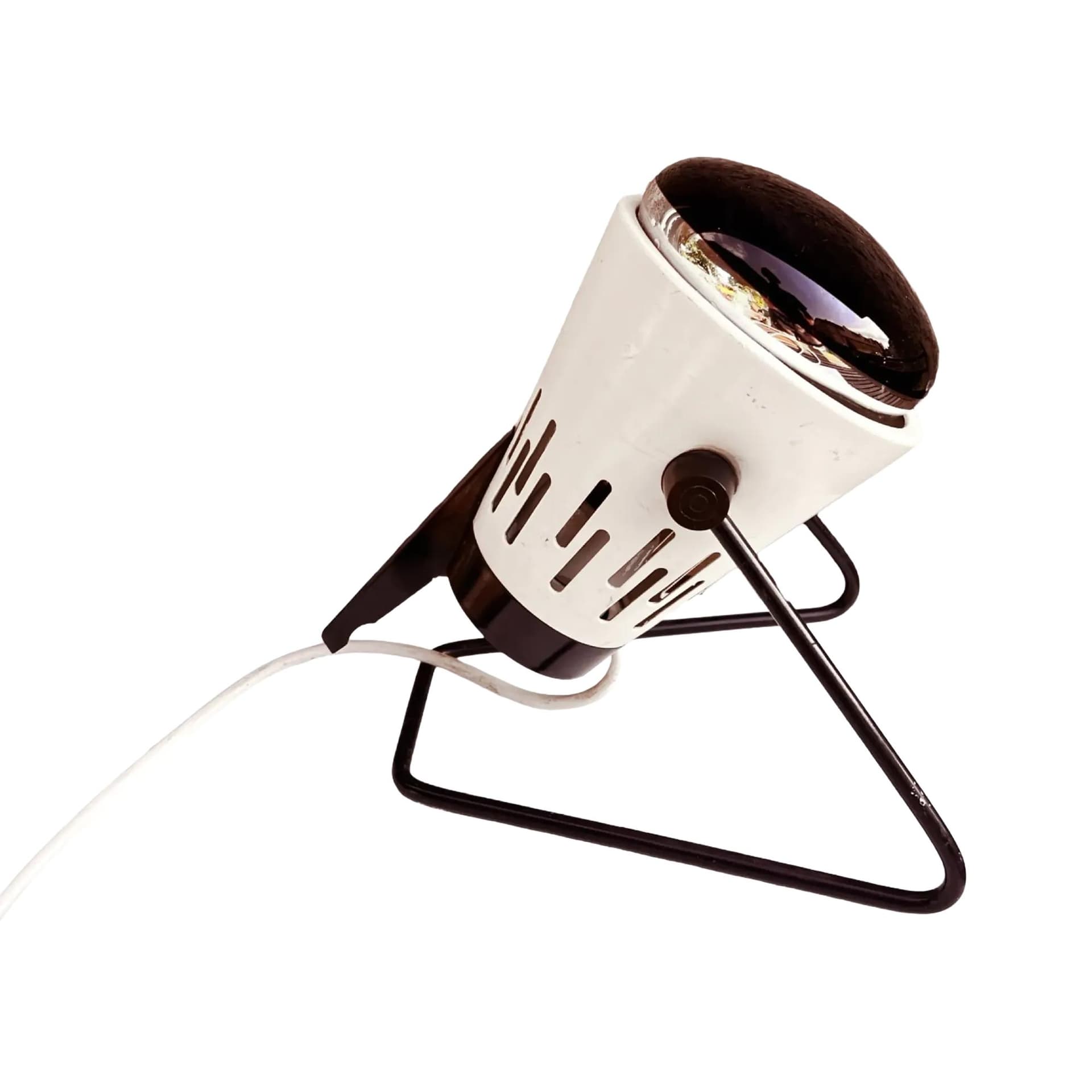 Lamp Space Age, white, metal Bakelite porcelain, Germany, 1960s.