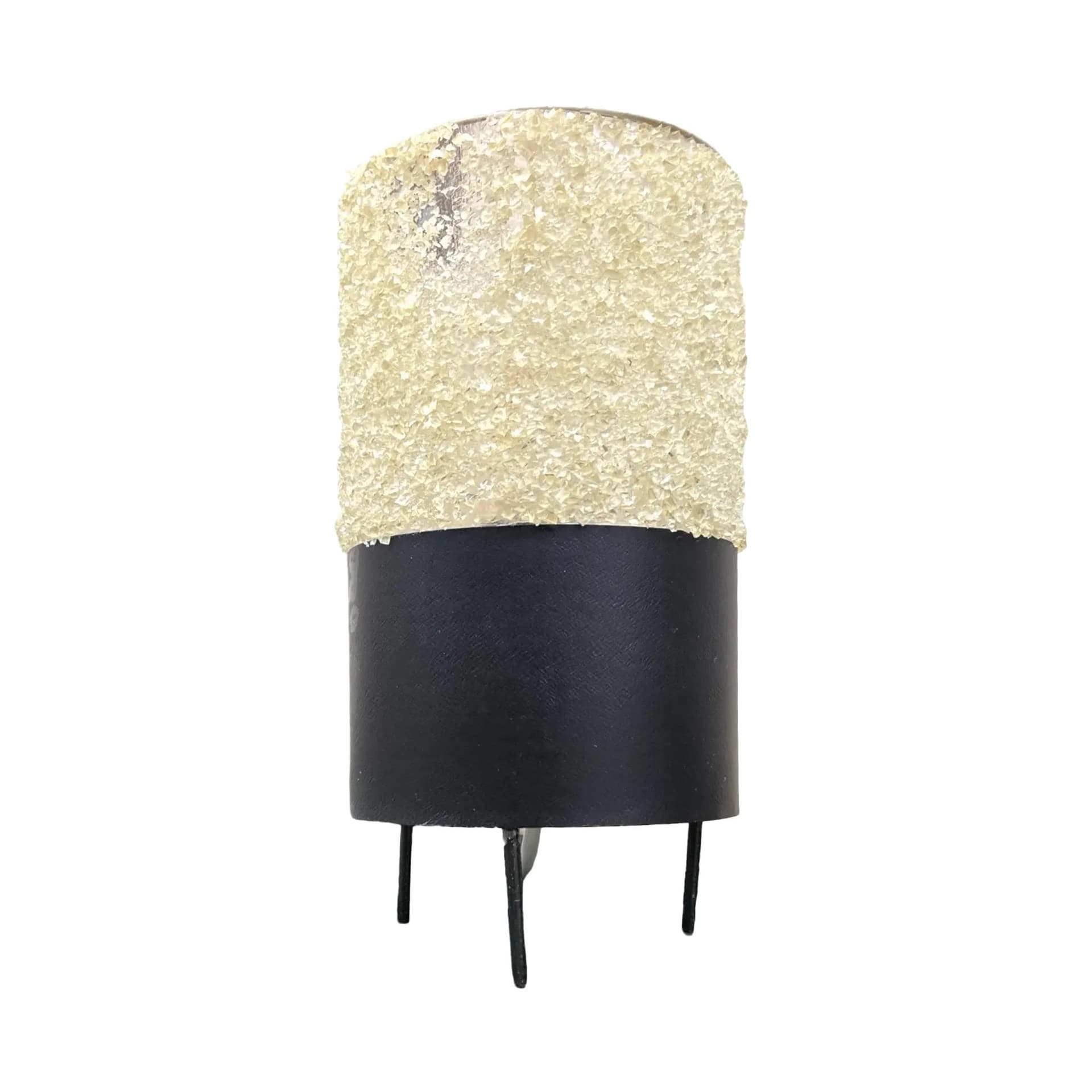 Lampa stołowa modernistyczna, beżowy plastik, AKA Leuchten, Niemcy, lata 70.