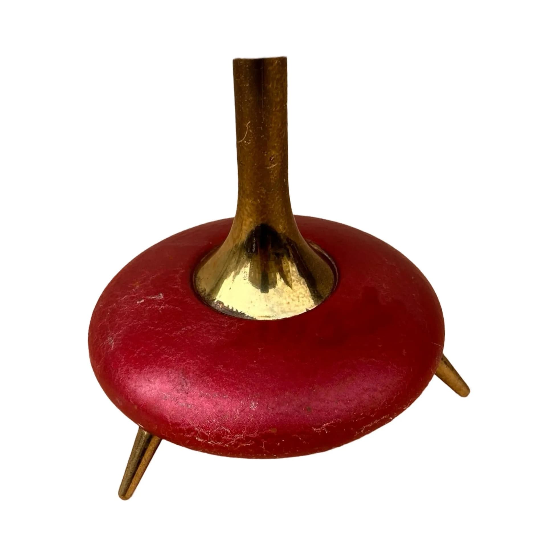 Lampa stołowa, maroon plastik, tkanina biała, Belgia, lata 70. - 127468