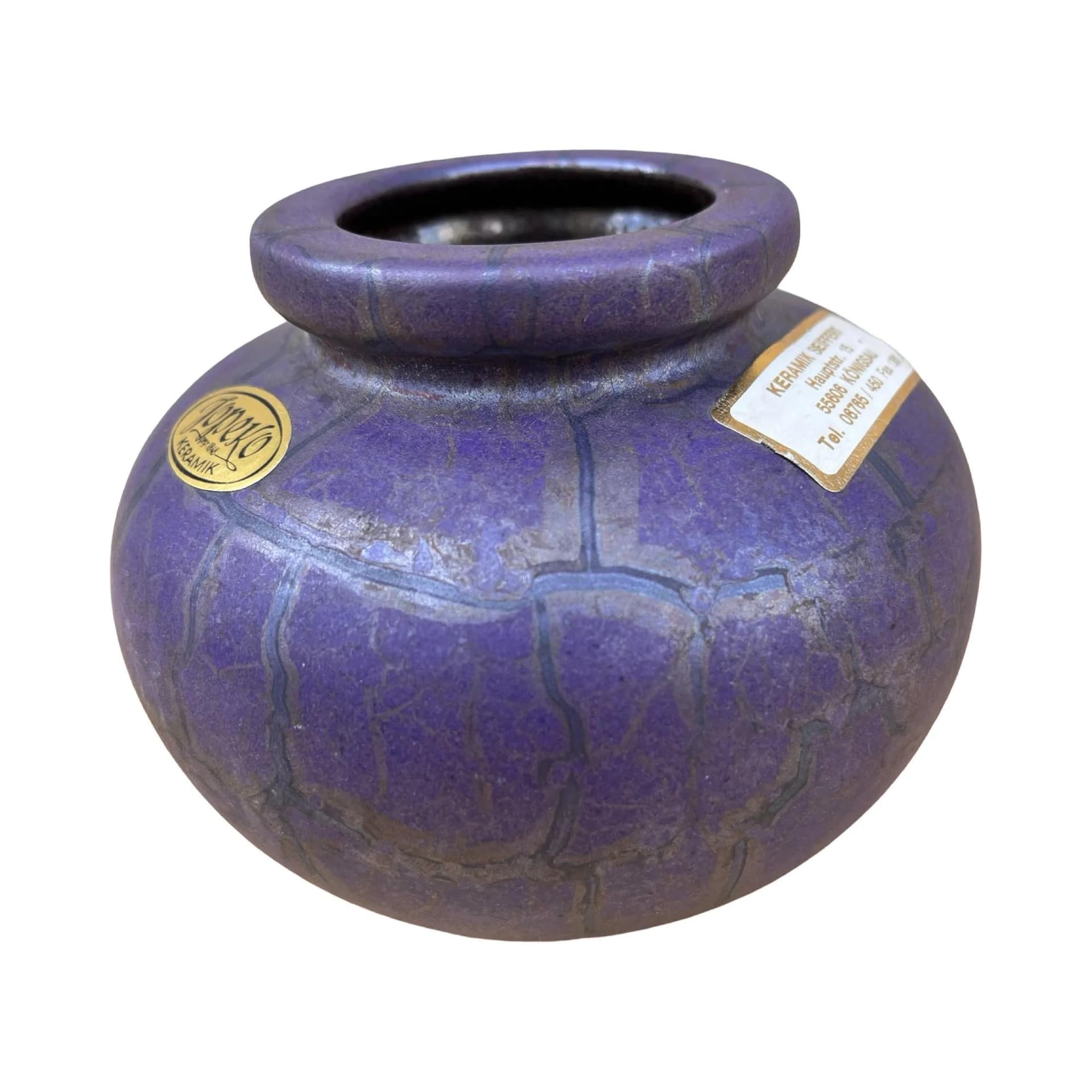 Vase, violet stoneware, Jopeko Keramik, Germany, 1970s - 127382